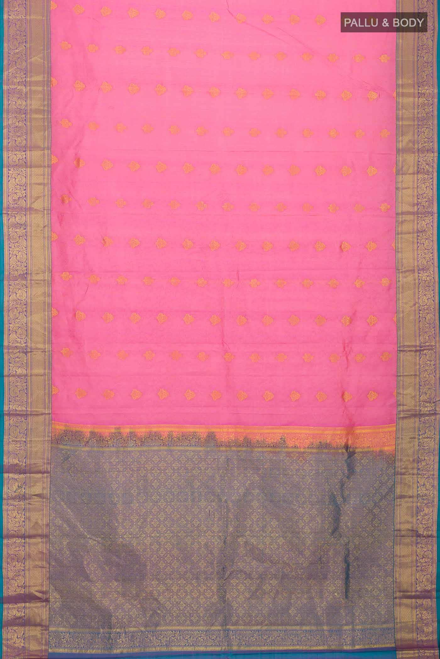Pink Kanchipuram Silk Saree