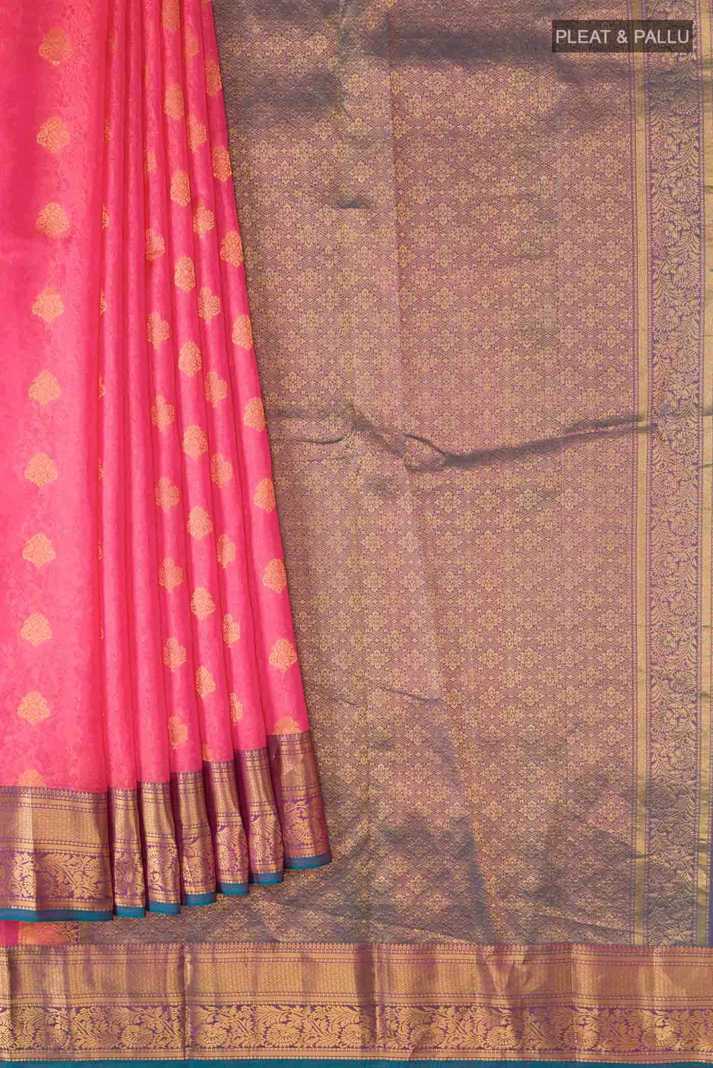 Pink Kanchipuram Silk Saree