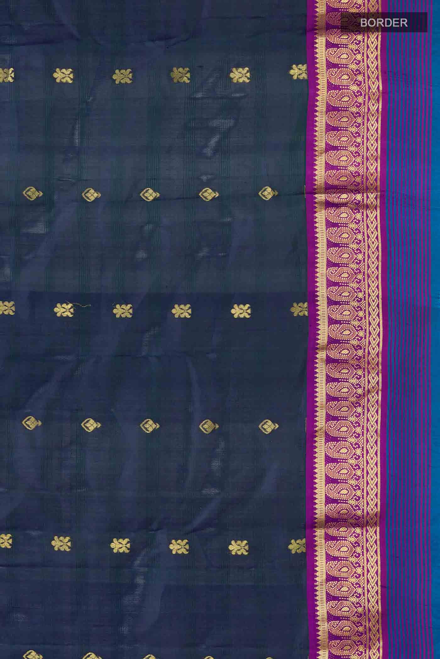 Blue Kanchipuram Saree