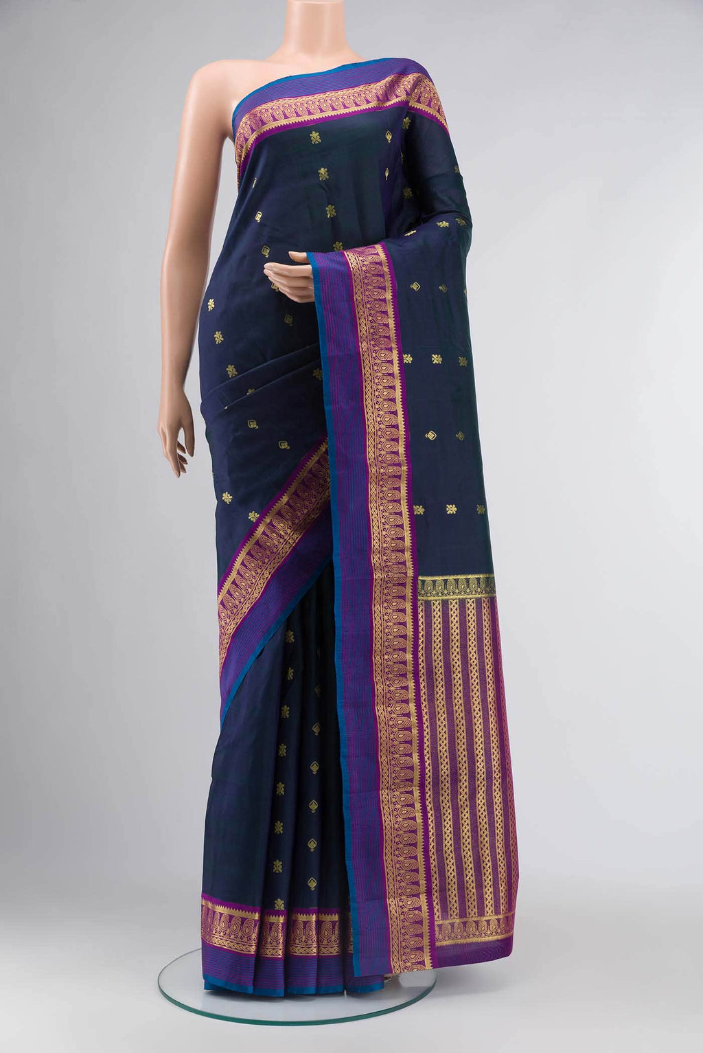 Blue Kanchipuram Saree