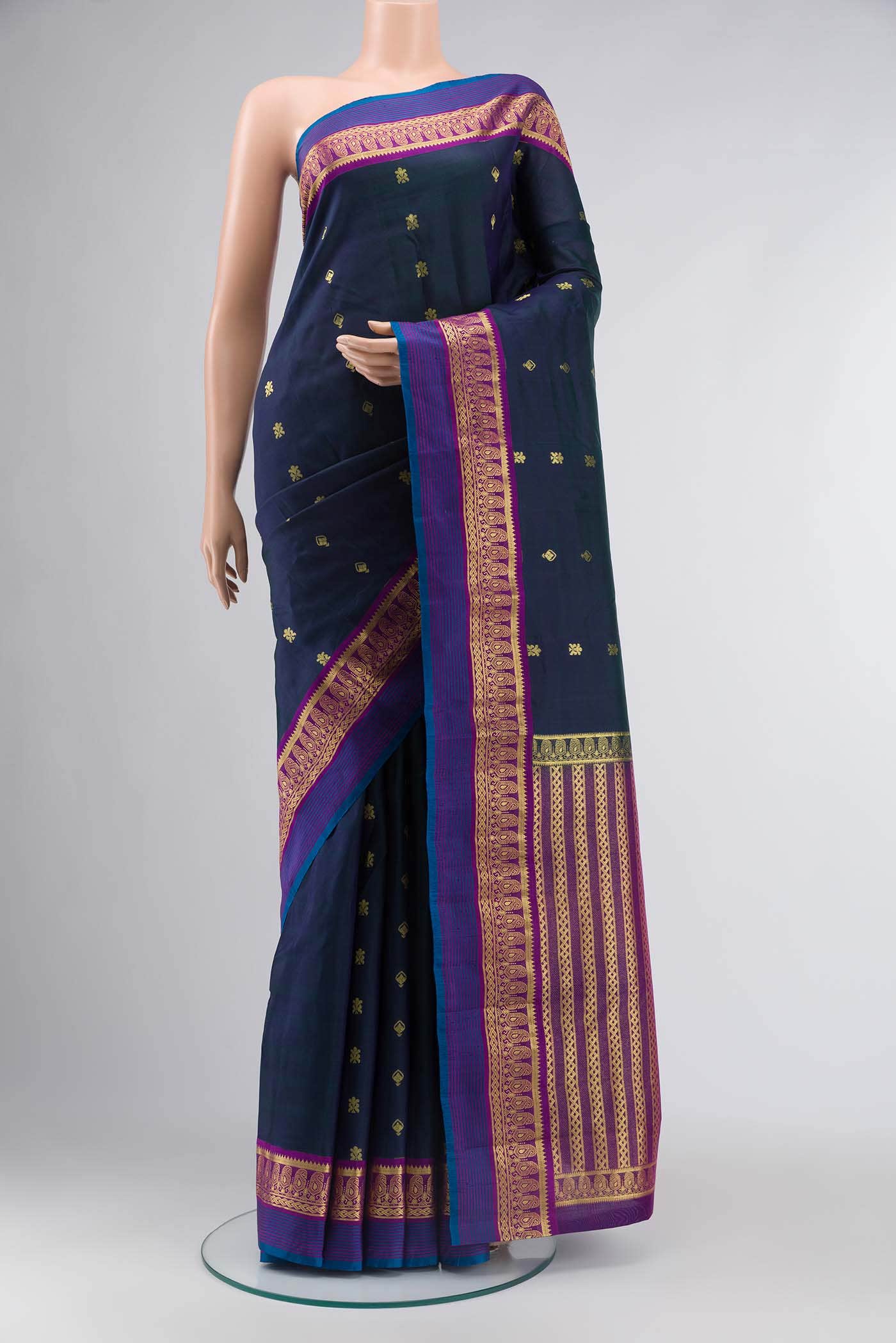 Blue Kanchipuram Saree