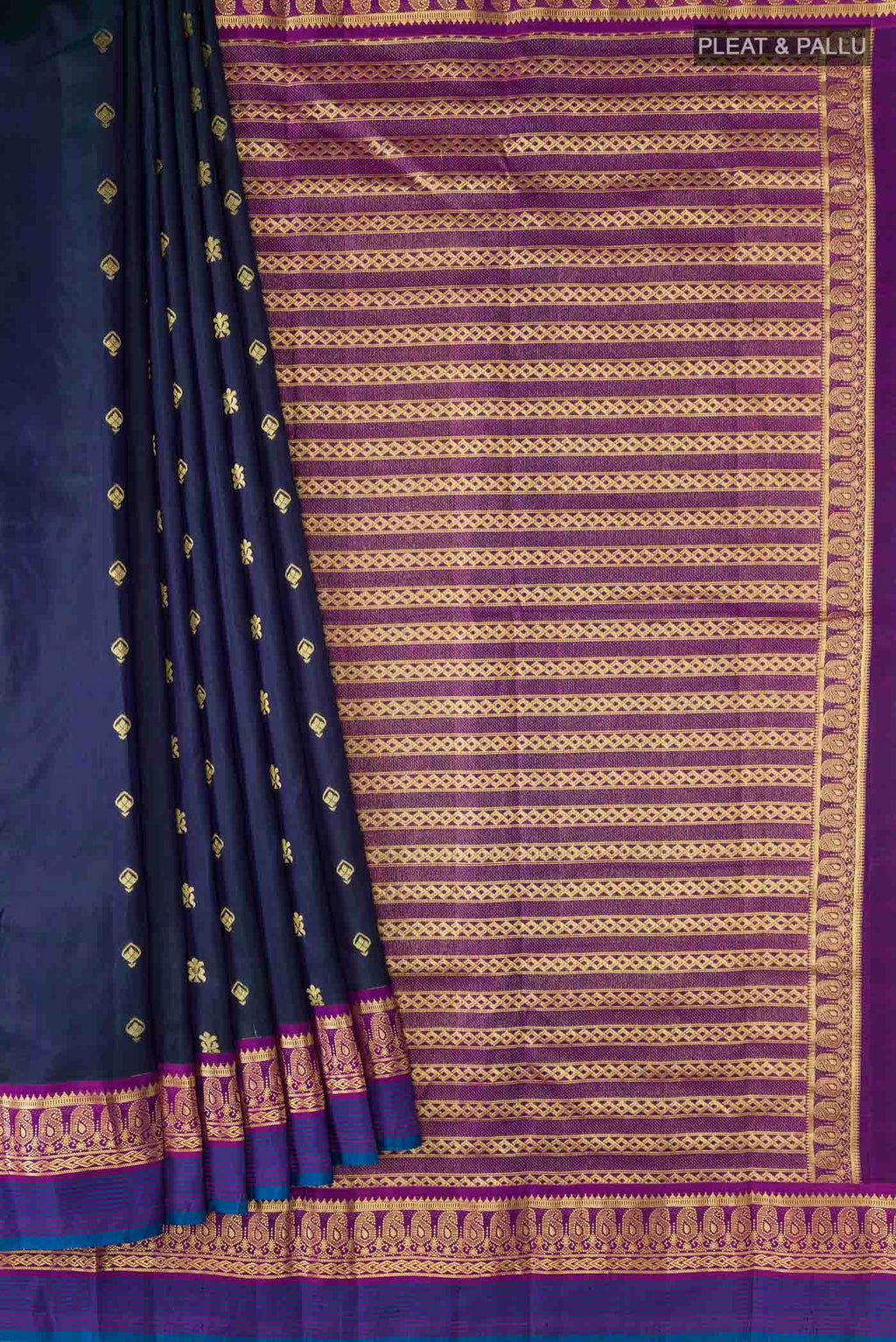 Blue Kanchipuram Saree