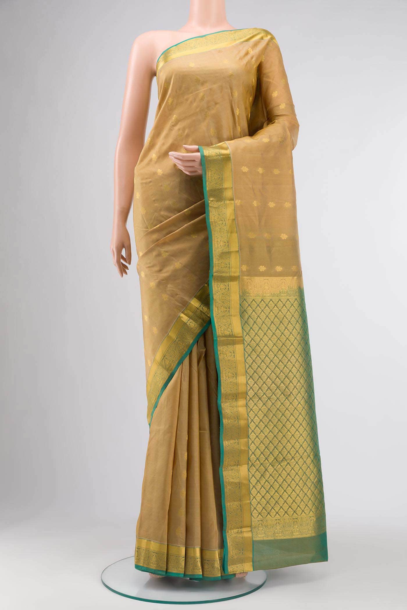 Yellow Kanchipuram Silk Saree