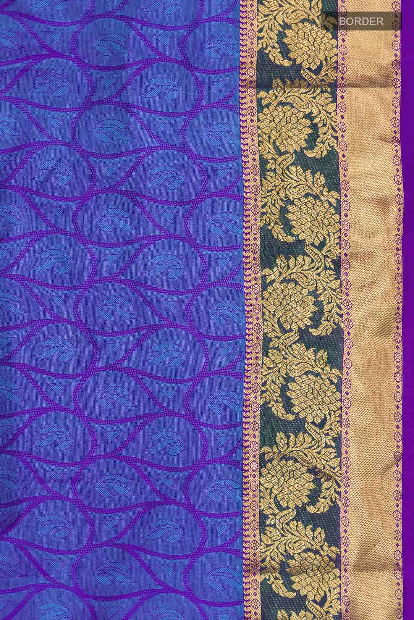 Blue Kanchipuram Silk Saree