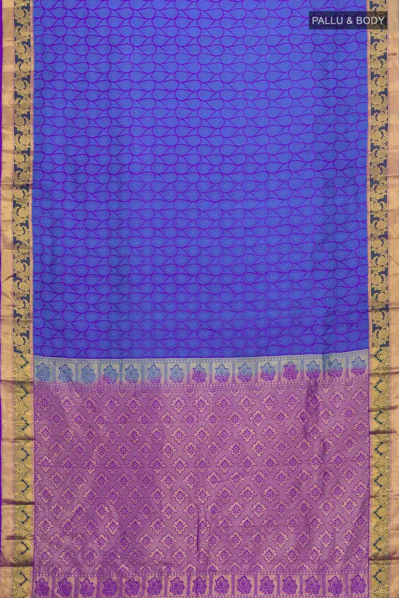 Blue Kanchipuram Silk Saree