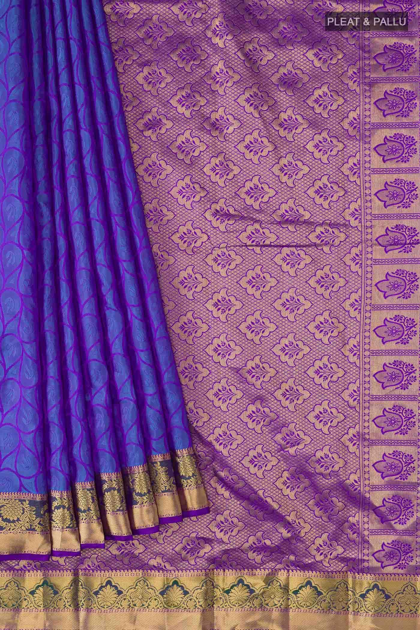 Blue Kanchipuram Silk Saree