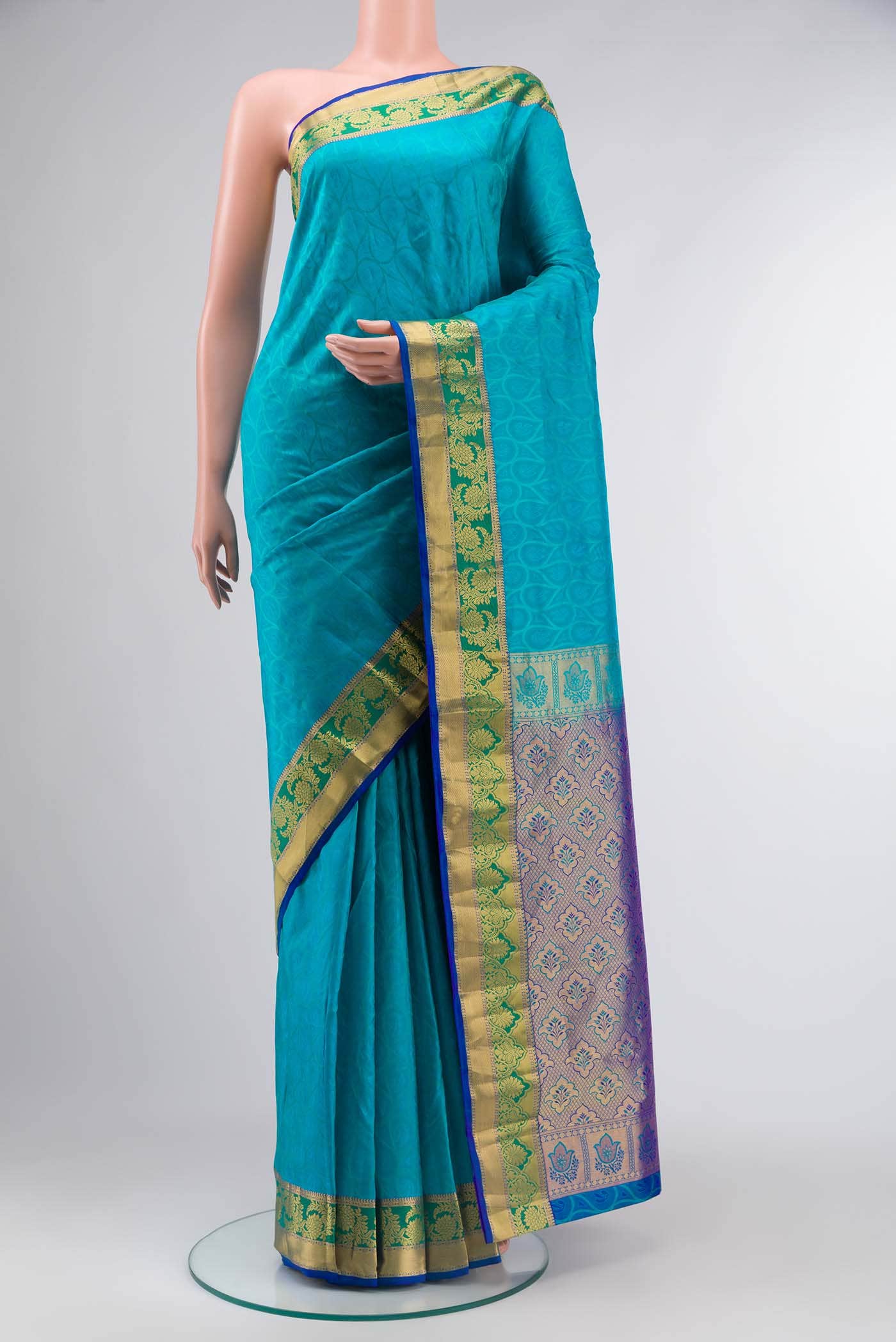 Blue Kanchipuram Silk Saree