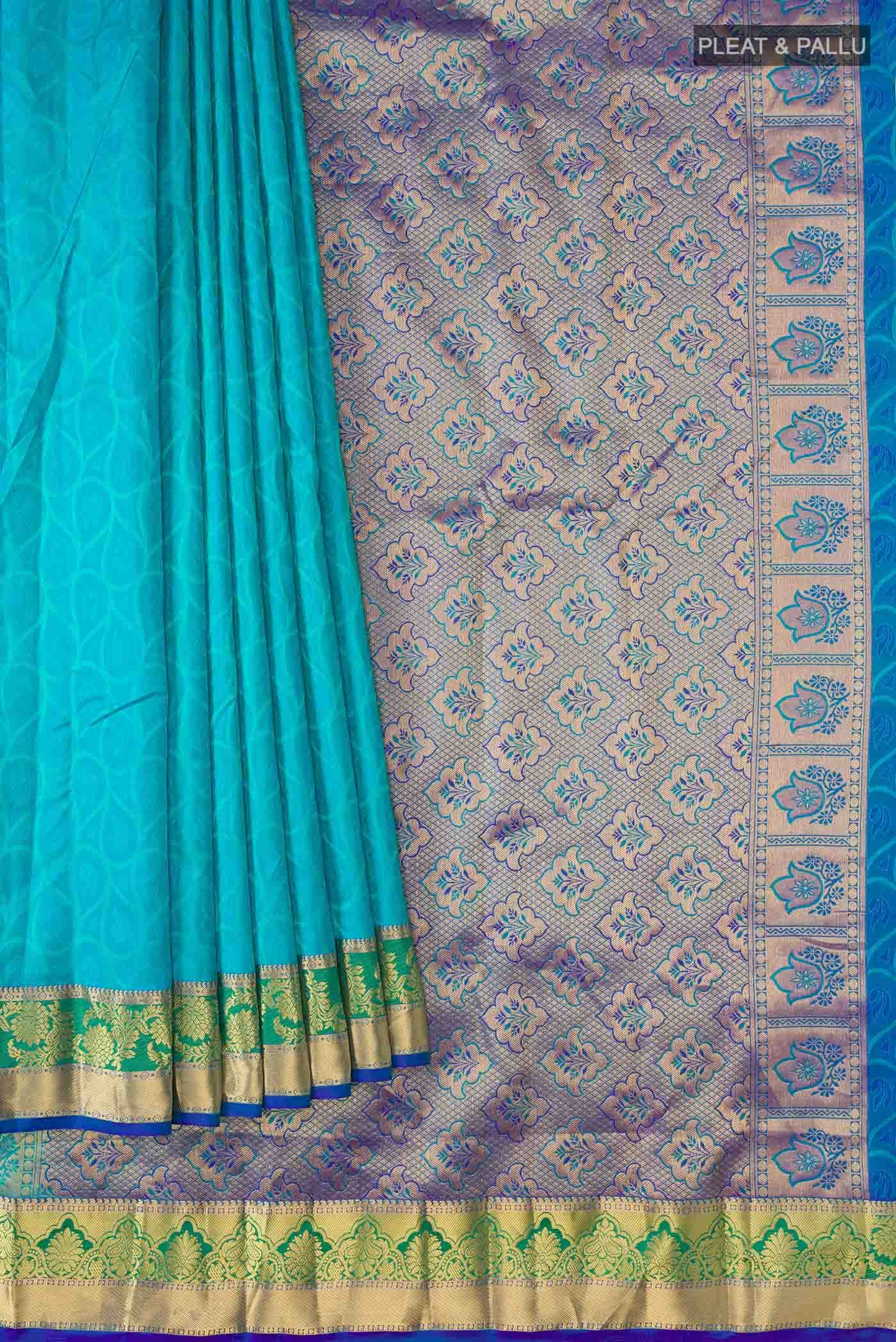 Blue Kanchipuram Silk Saree
