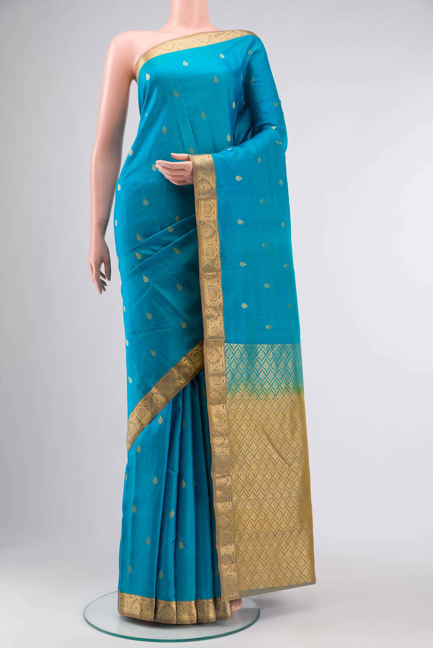 Blue Kanchipuram Silk Saree