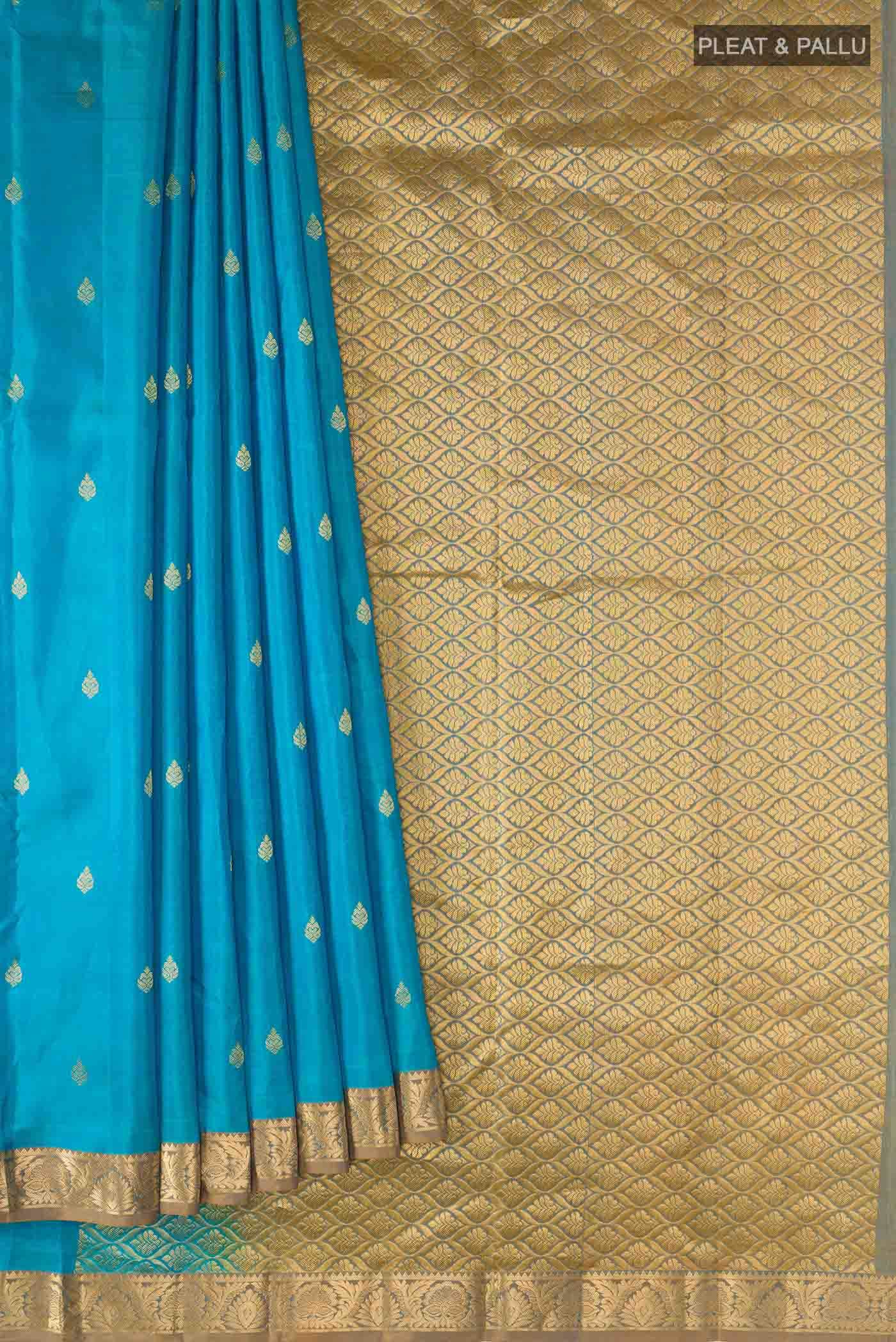 Blue Kanchipuram Silk Saree