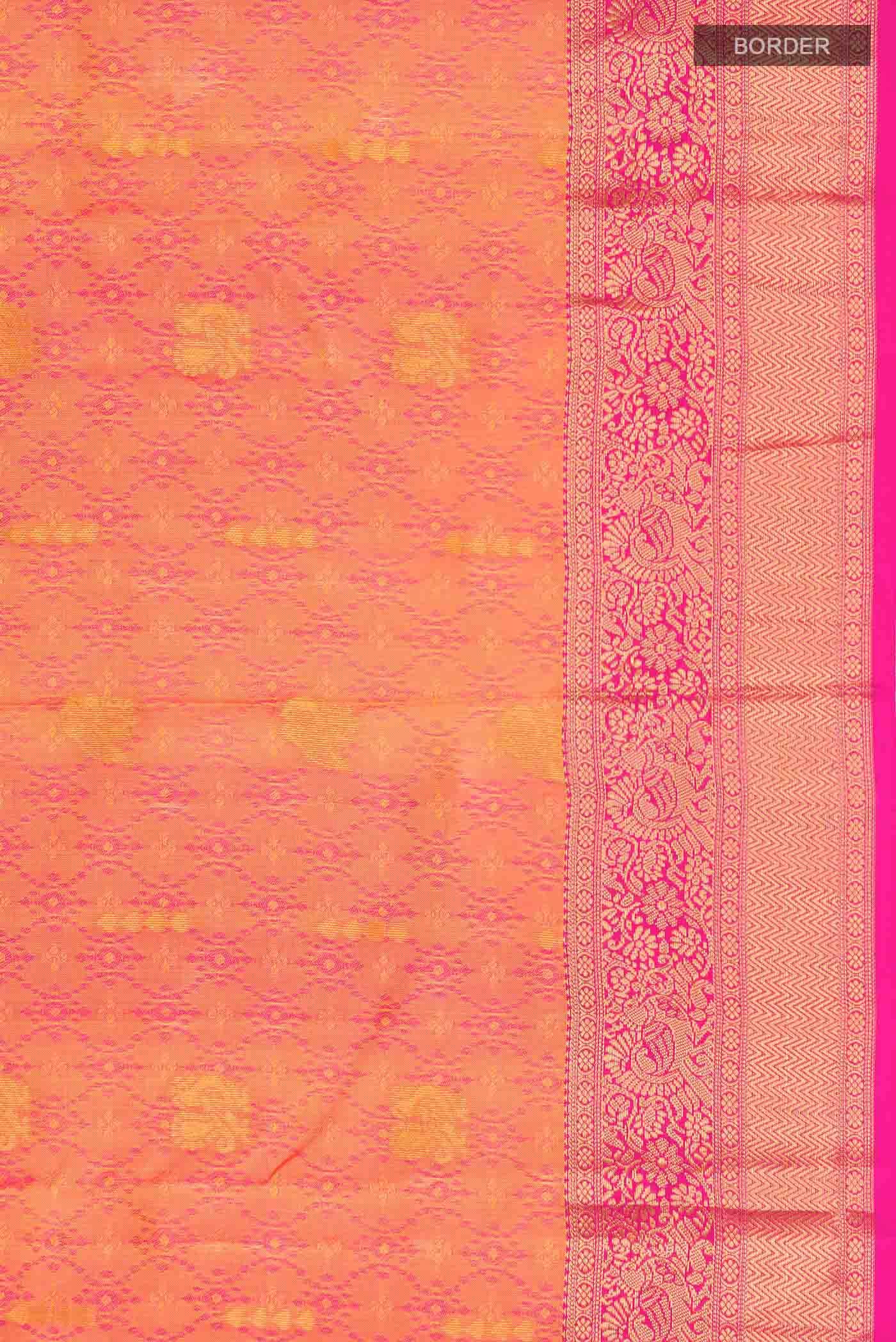 Orange Kanchipuram Silk Saree