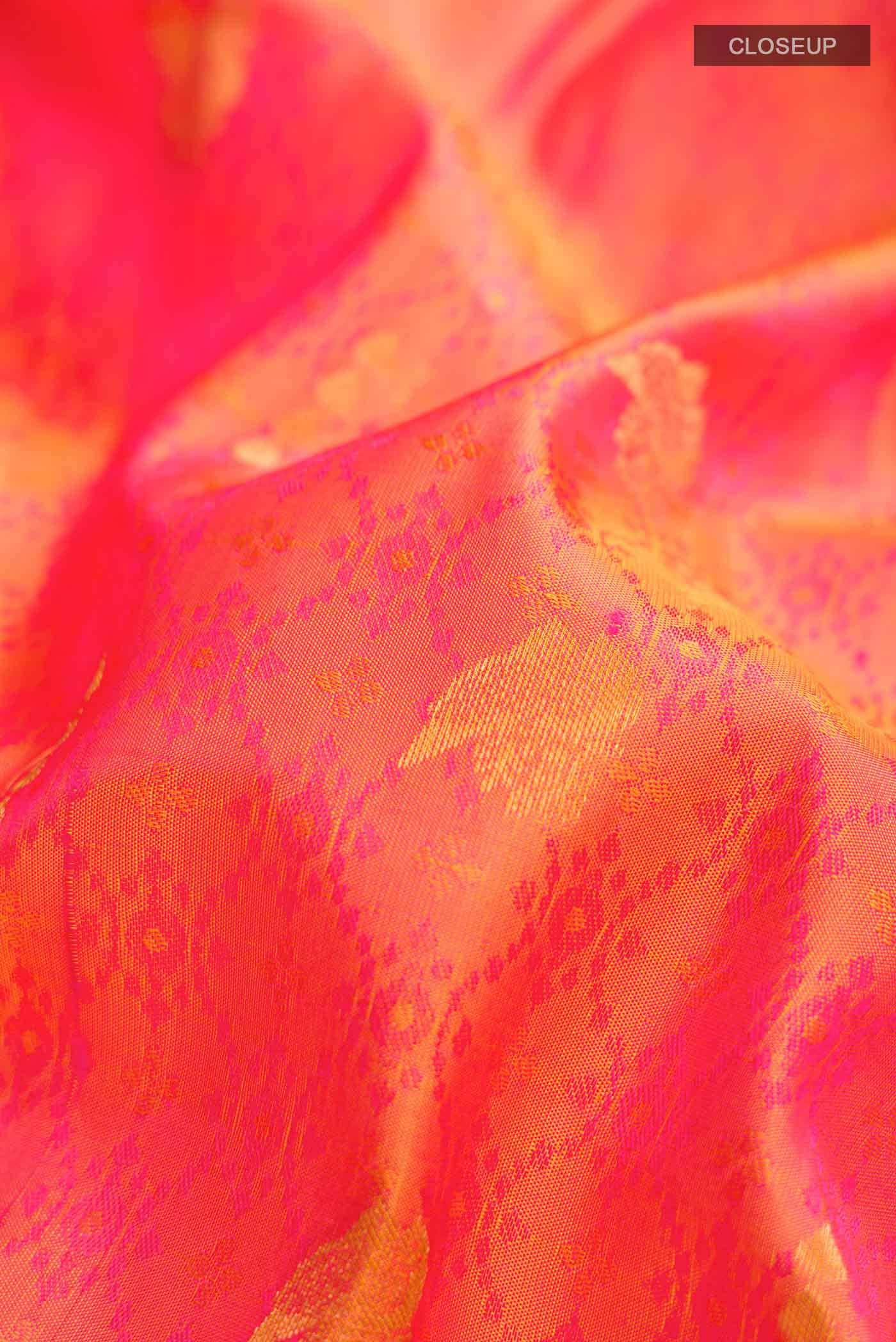 Orange Kanchipuram Silk Saree