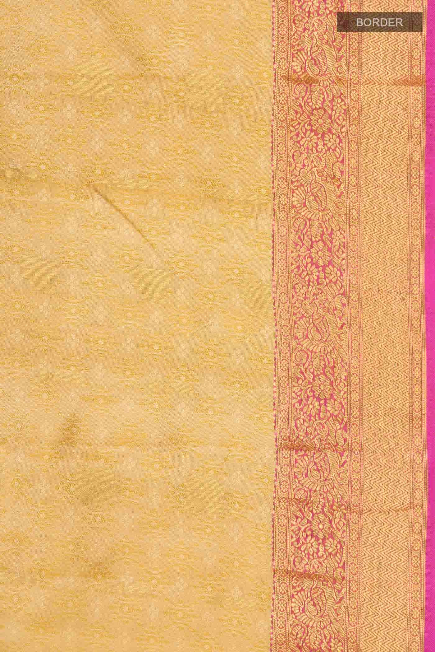Beige Kanchipuram Silk Saree