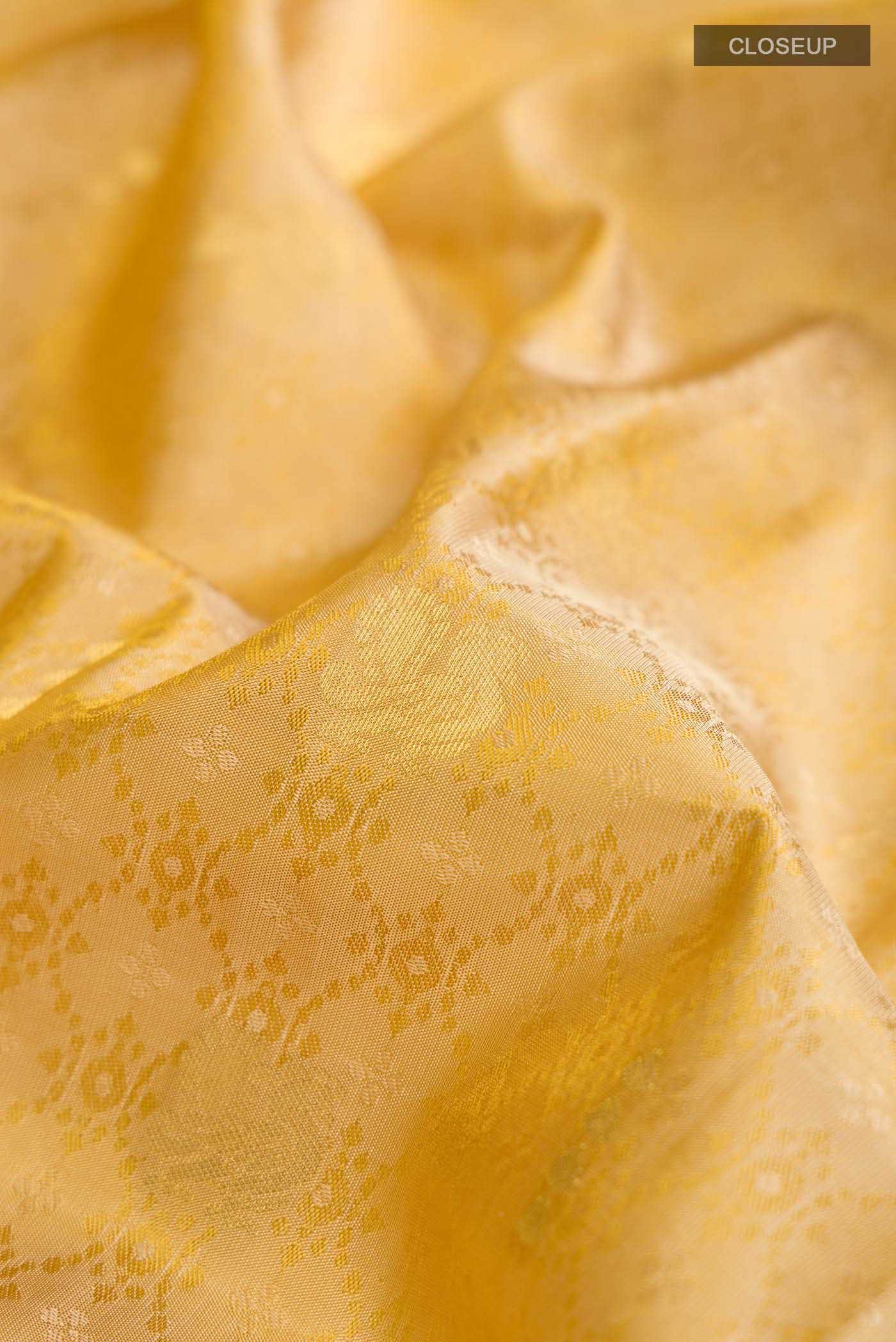 Beige Kanchipuram Silk Saree