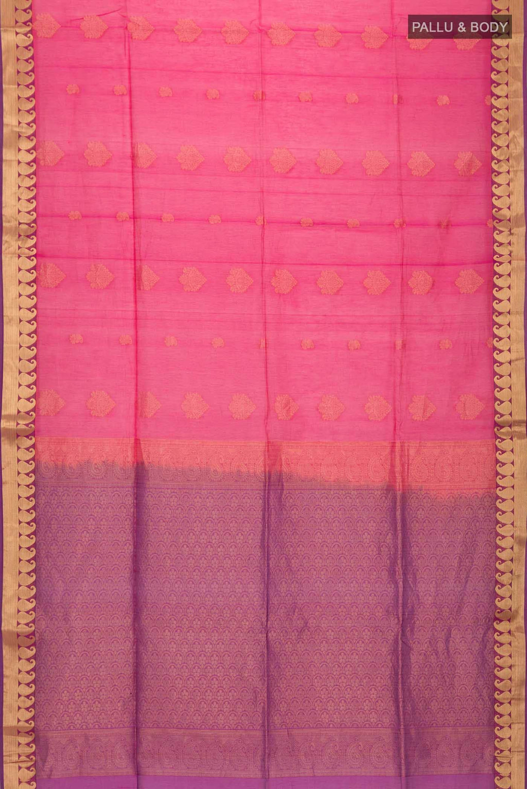 Dark Pink Silk Cotton Saree