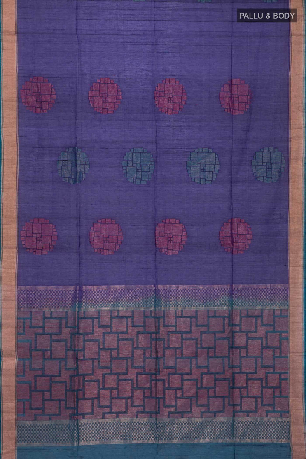 Navy Blue Silk Cotton Saree