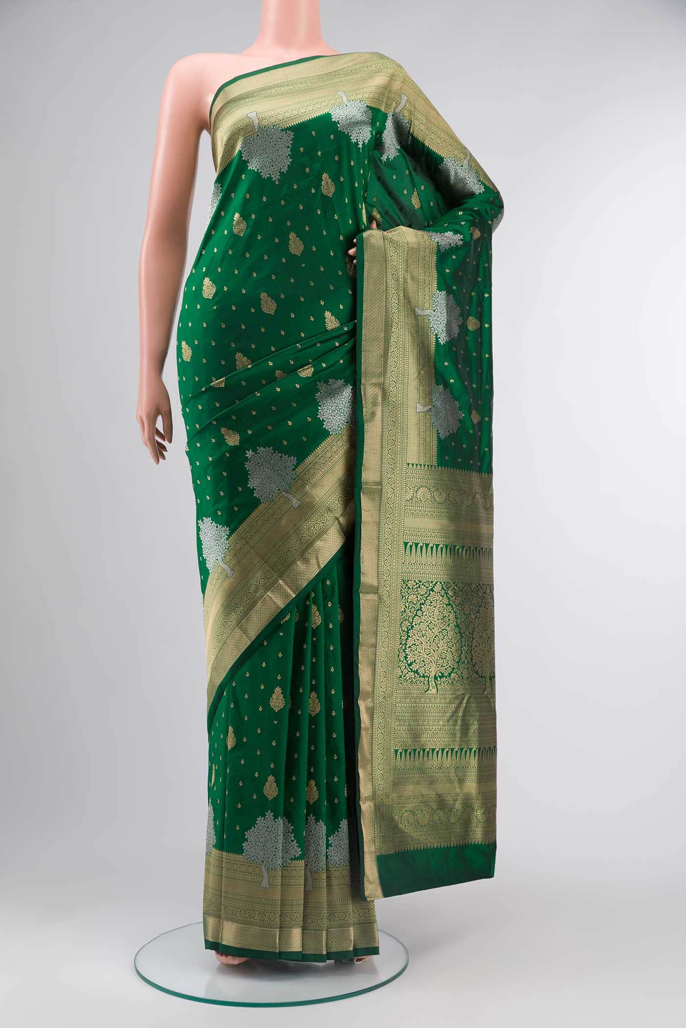 Green Bangalore Silk Saree