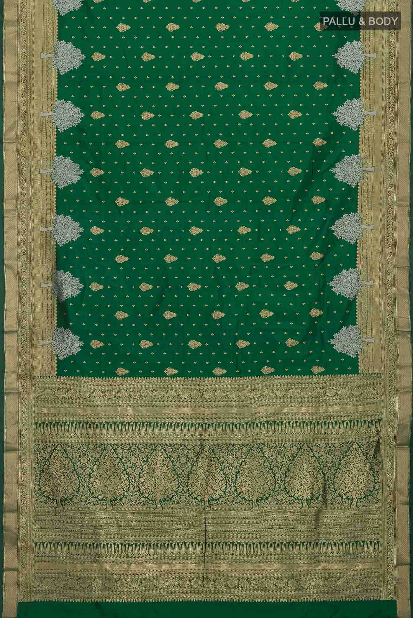 Green Bangalore Silk Saree