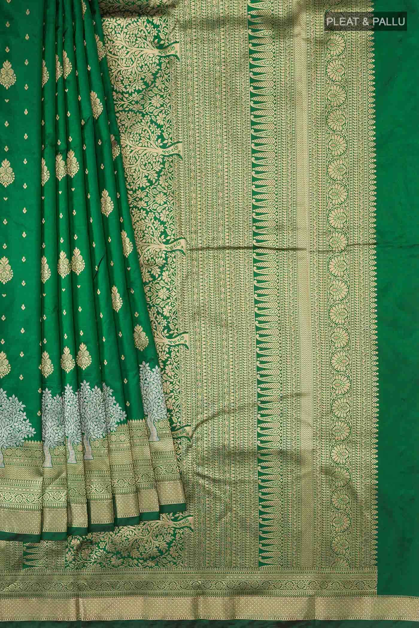 Green Bangalore Silk Saree