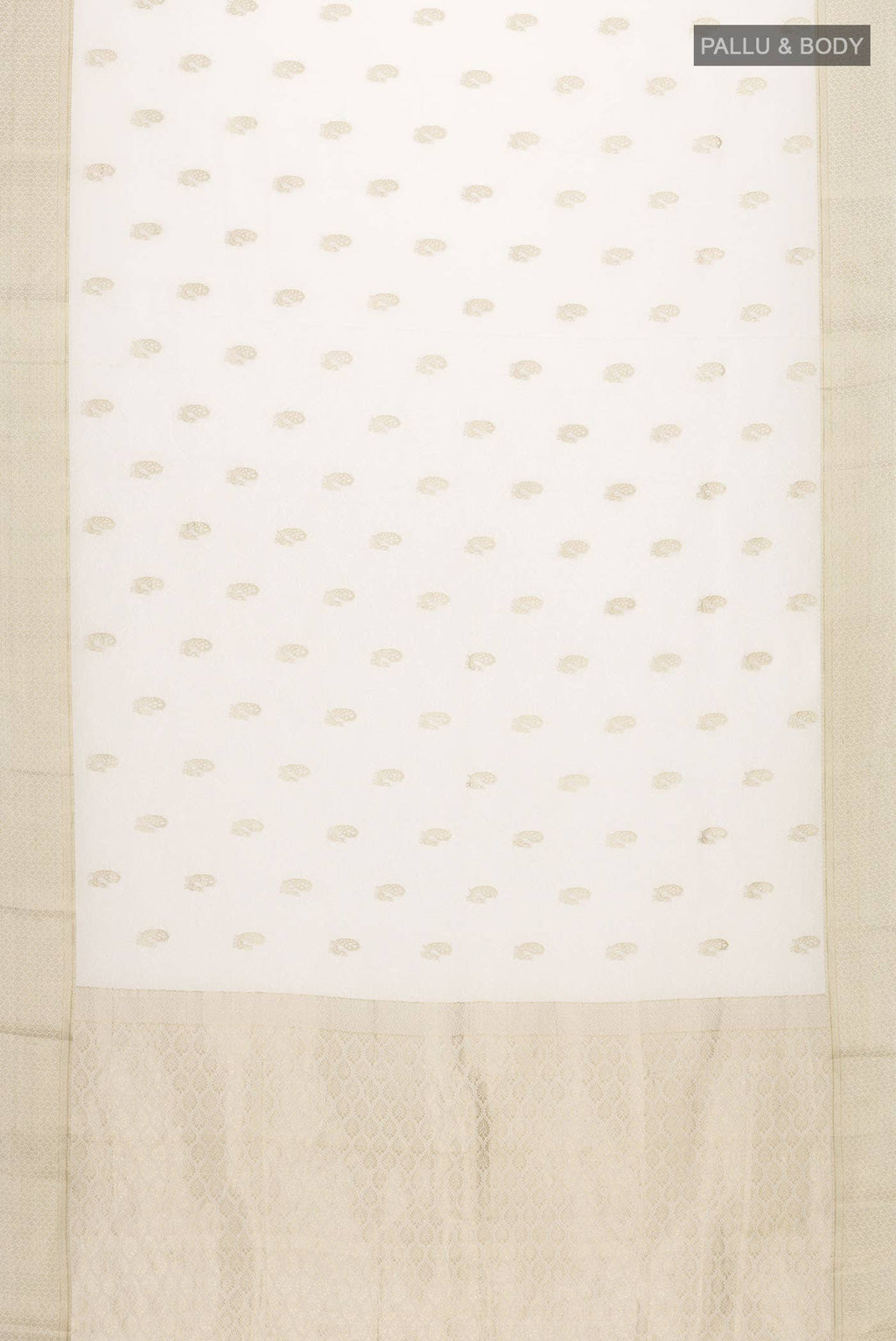 Cream Mysore Crepe Saree