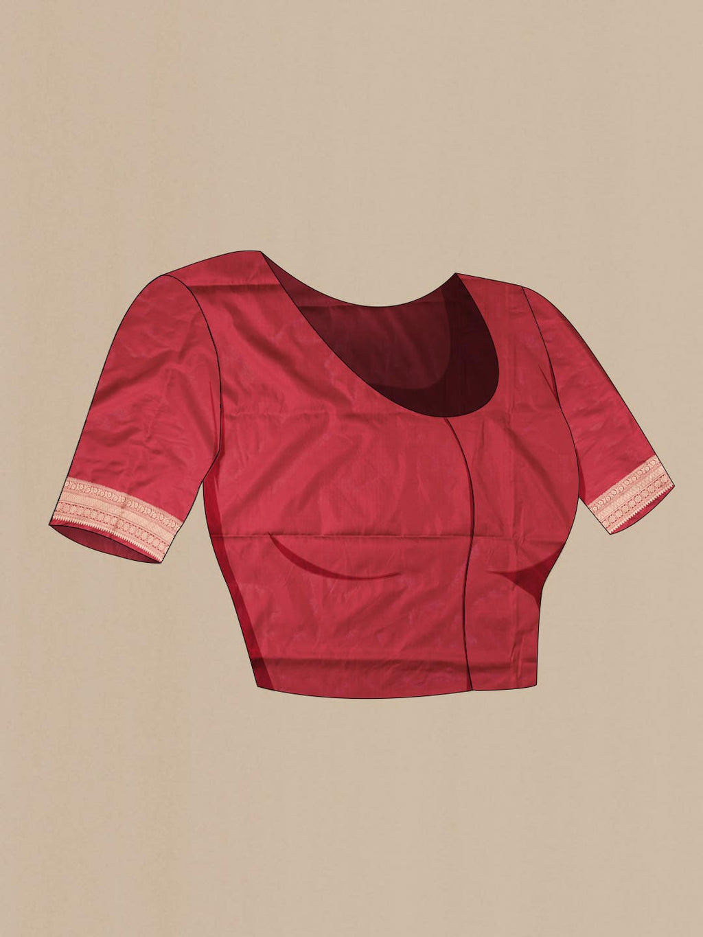 Maroon Banarasi Silk Saree