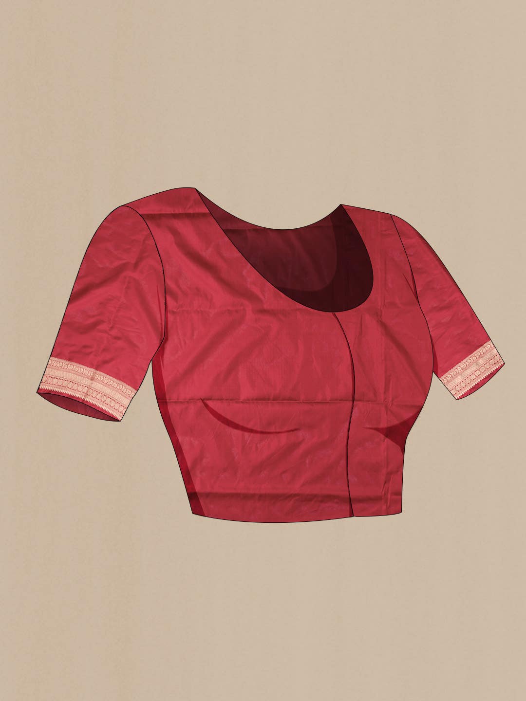 Maroon Banarasi Silk Saree