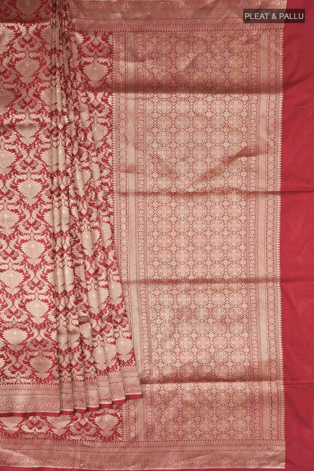 Maroon Banarasi Silk Saree