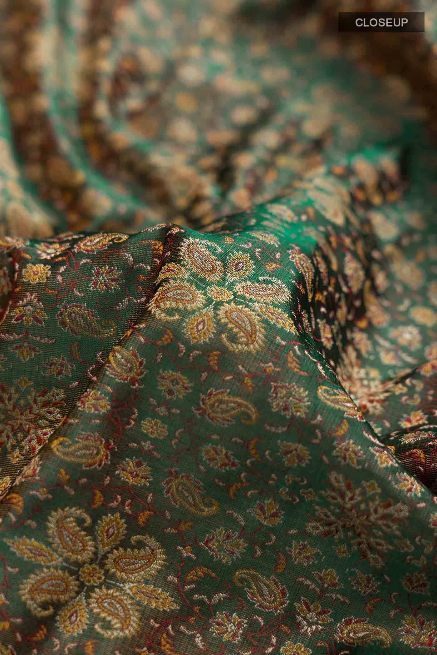 Green Banarasi Silk Saree