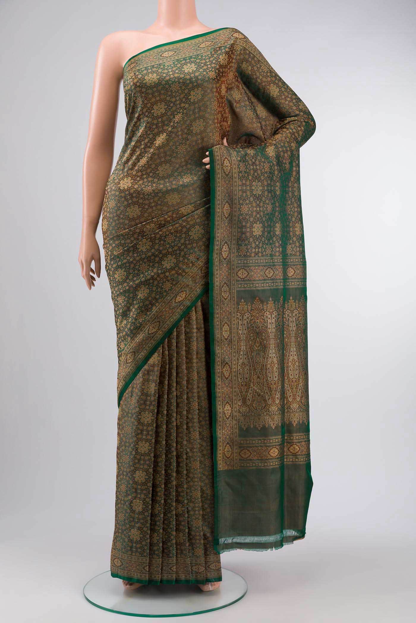 Green Banarasi Silk Saree