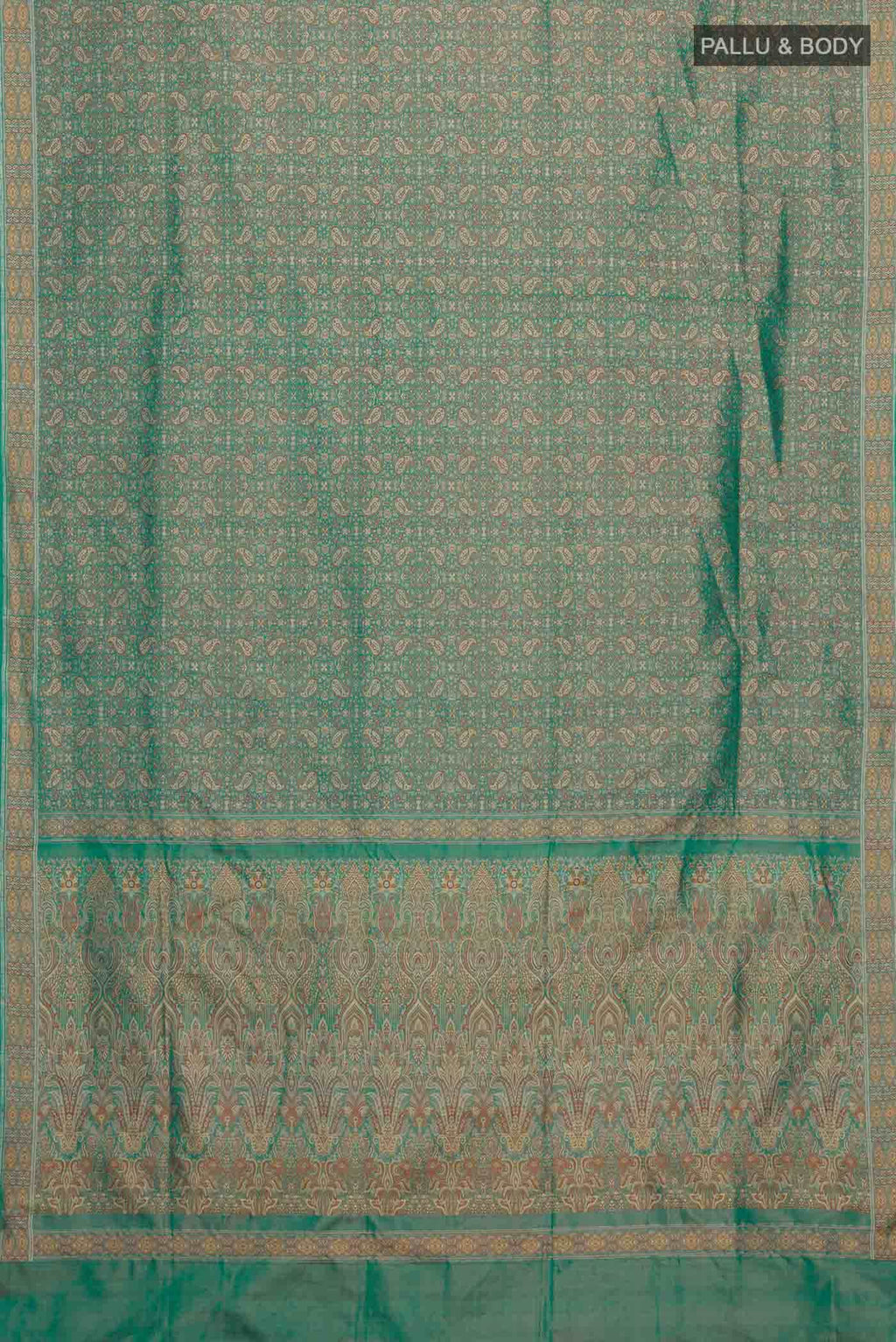 Green Banarasi Tanchoi Silk Saree