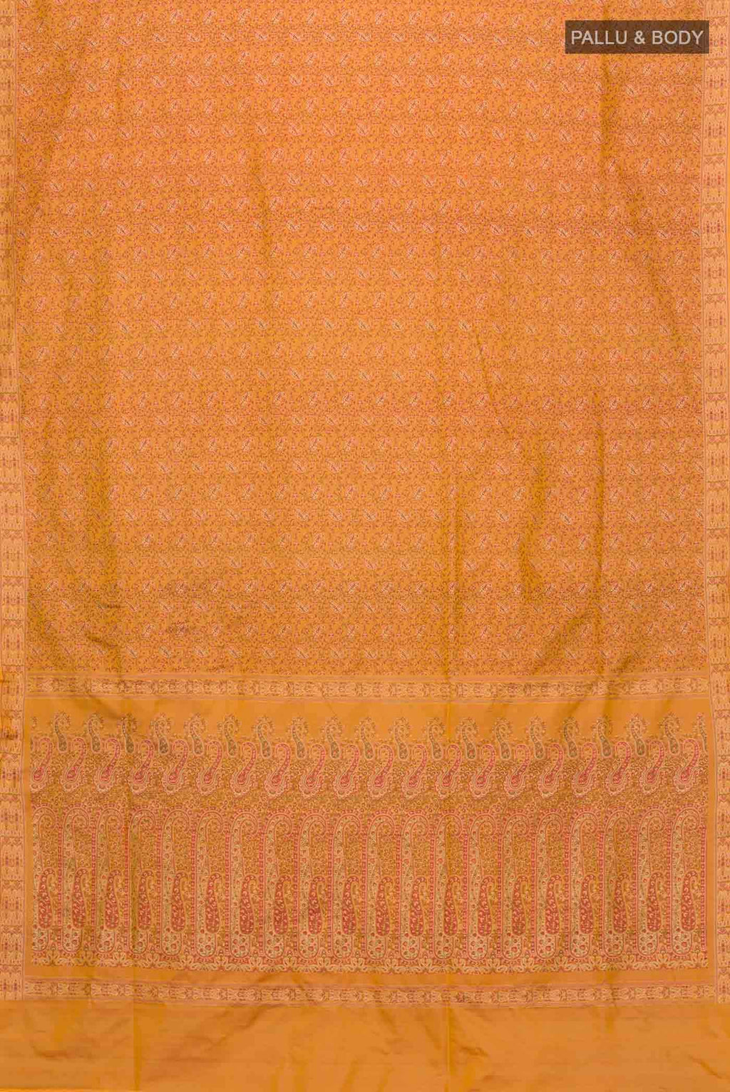 Mustard Banarasi Tanchoi Silk Saree