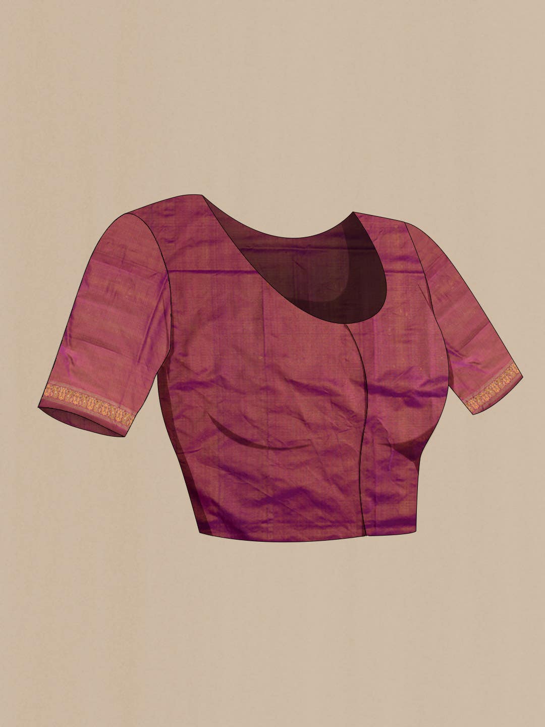 Purple Banarasi Tanchoi Silk Saree