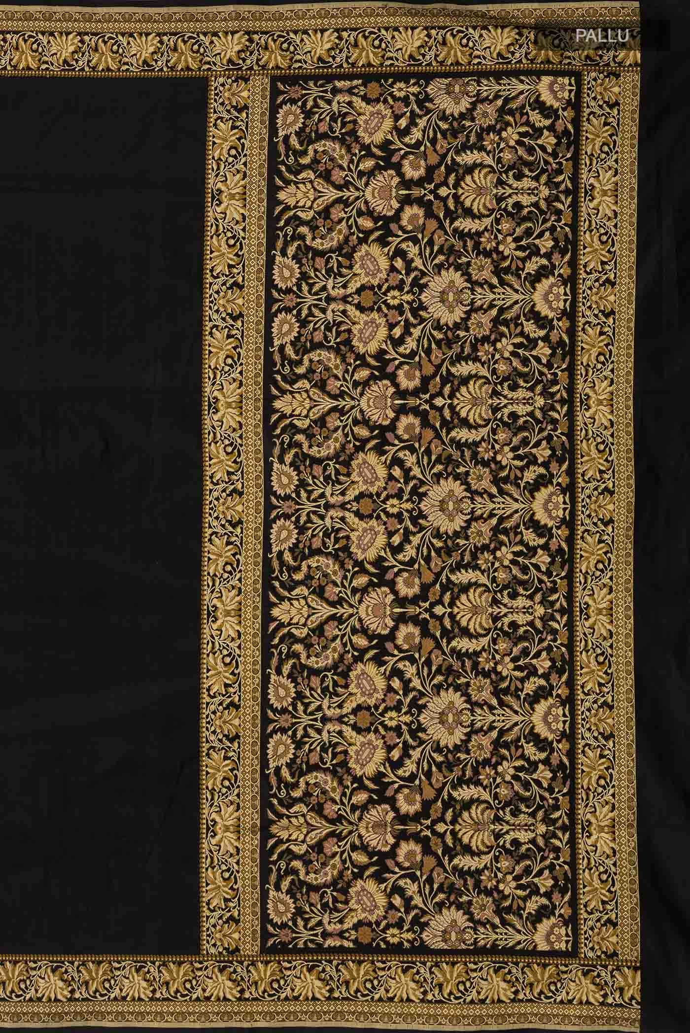 Black Banarasi Silk Saree