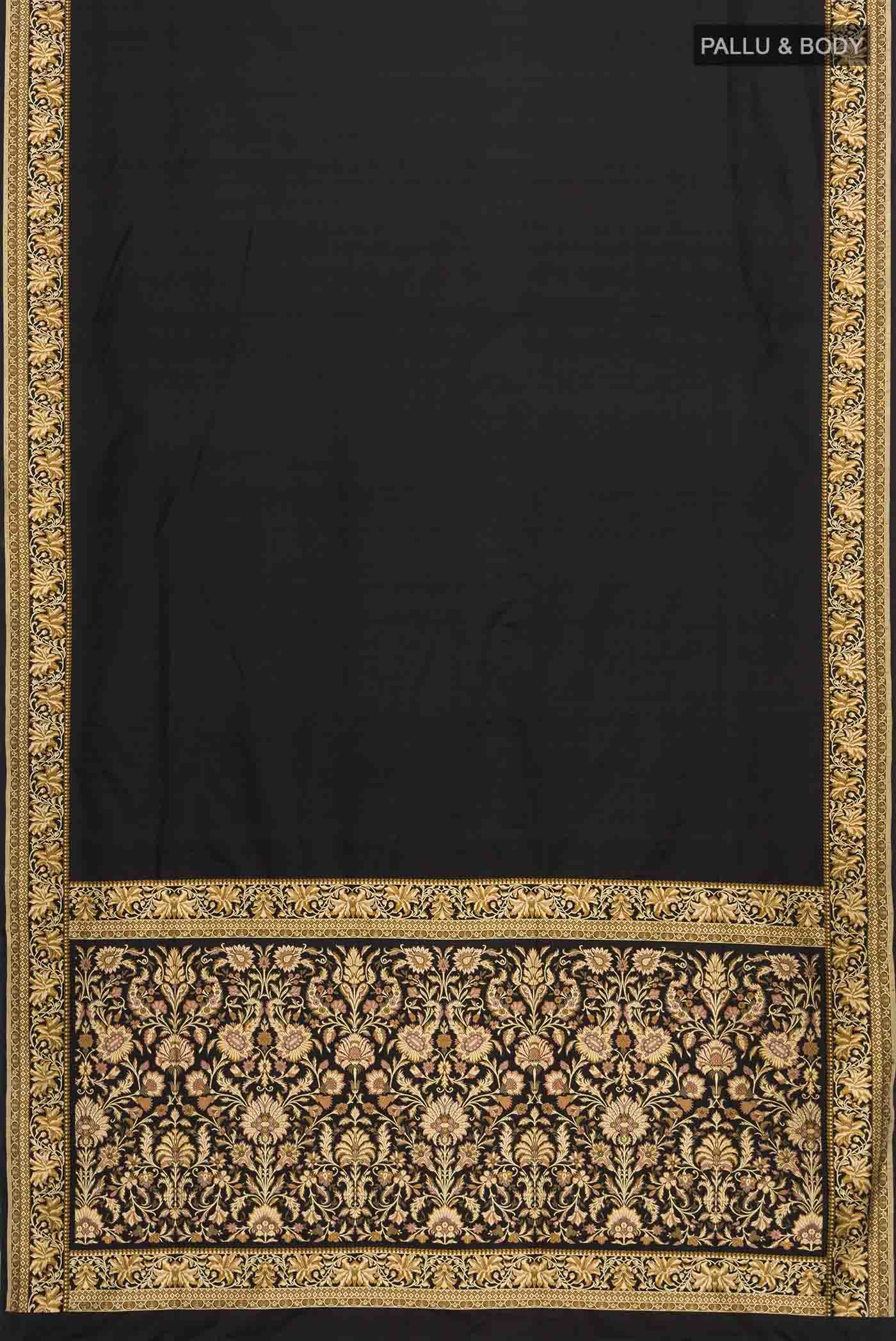 Black Banarasi Silk Saree