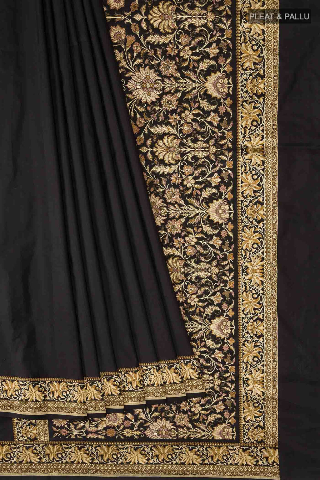 Black Banarasi Silk Saree