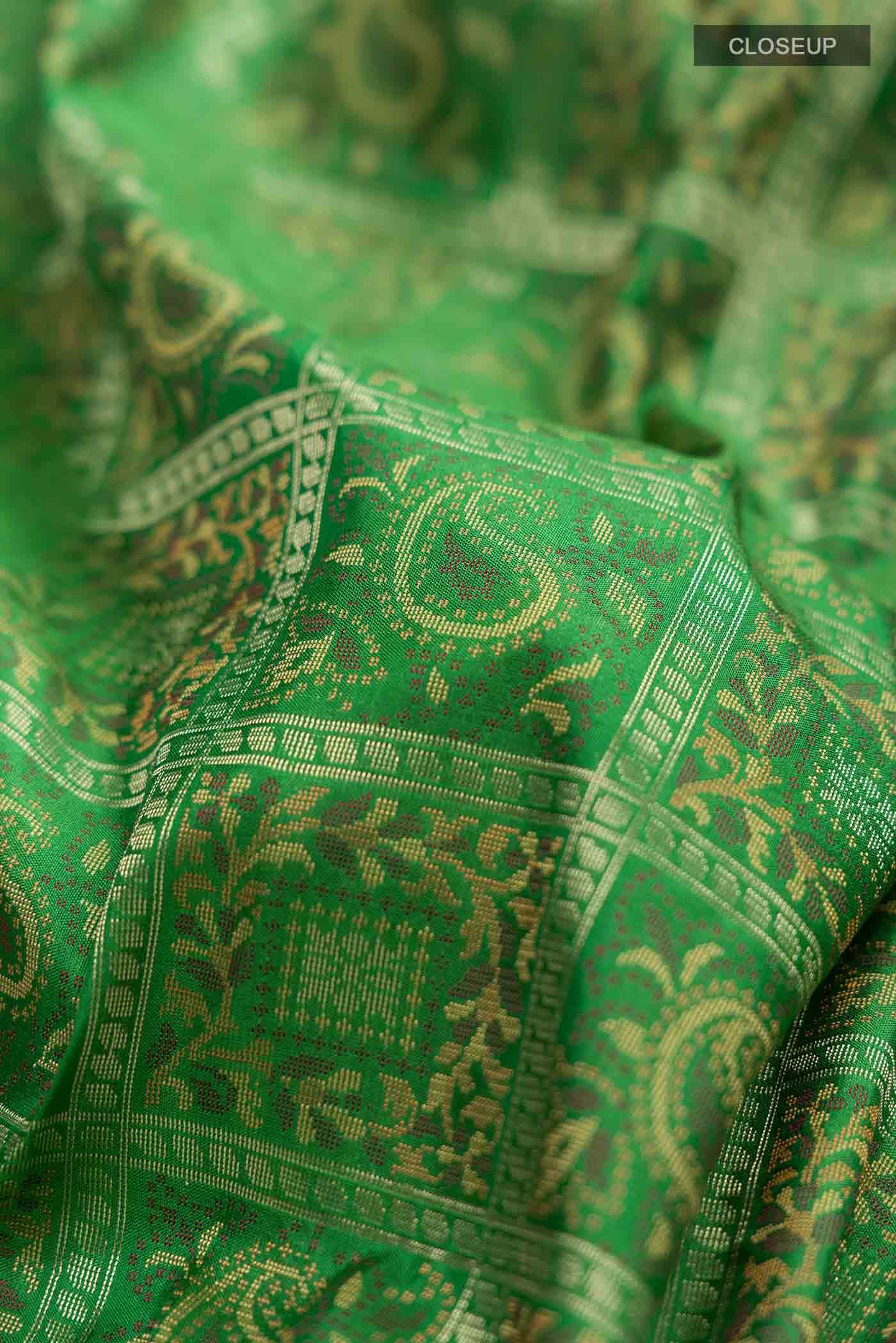 Green Banarasi Silk Saree