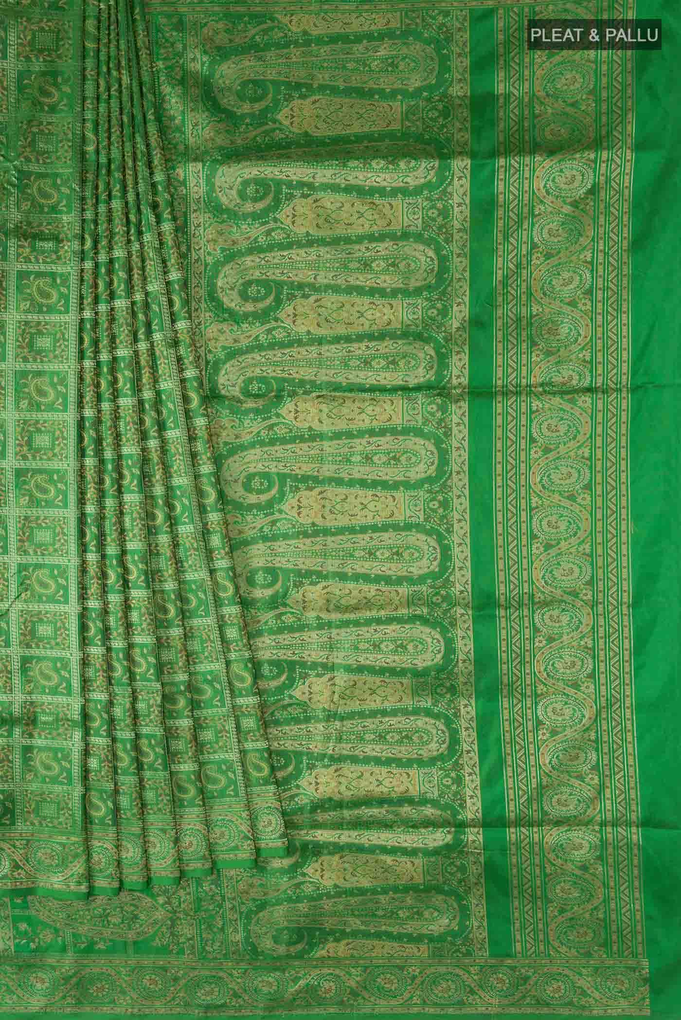 Green Banarasi Silk Saree