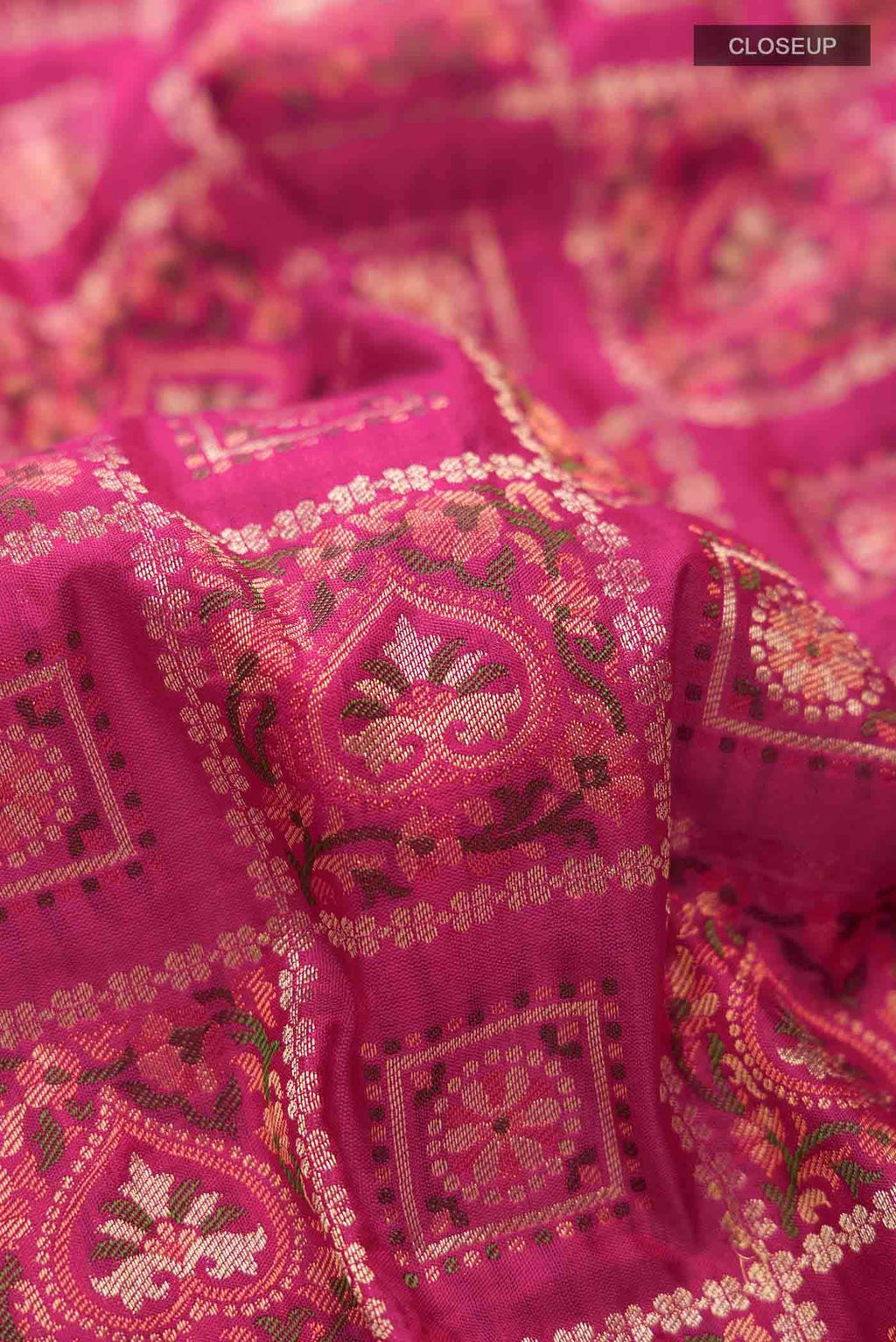 Pink Banarasi Tanchoi Silk Saree