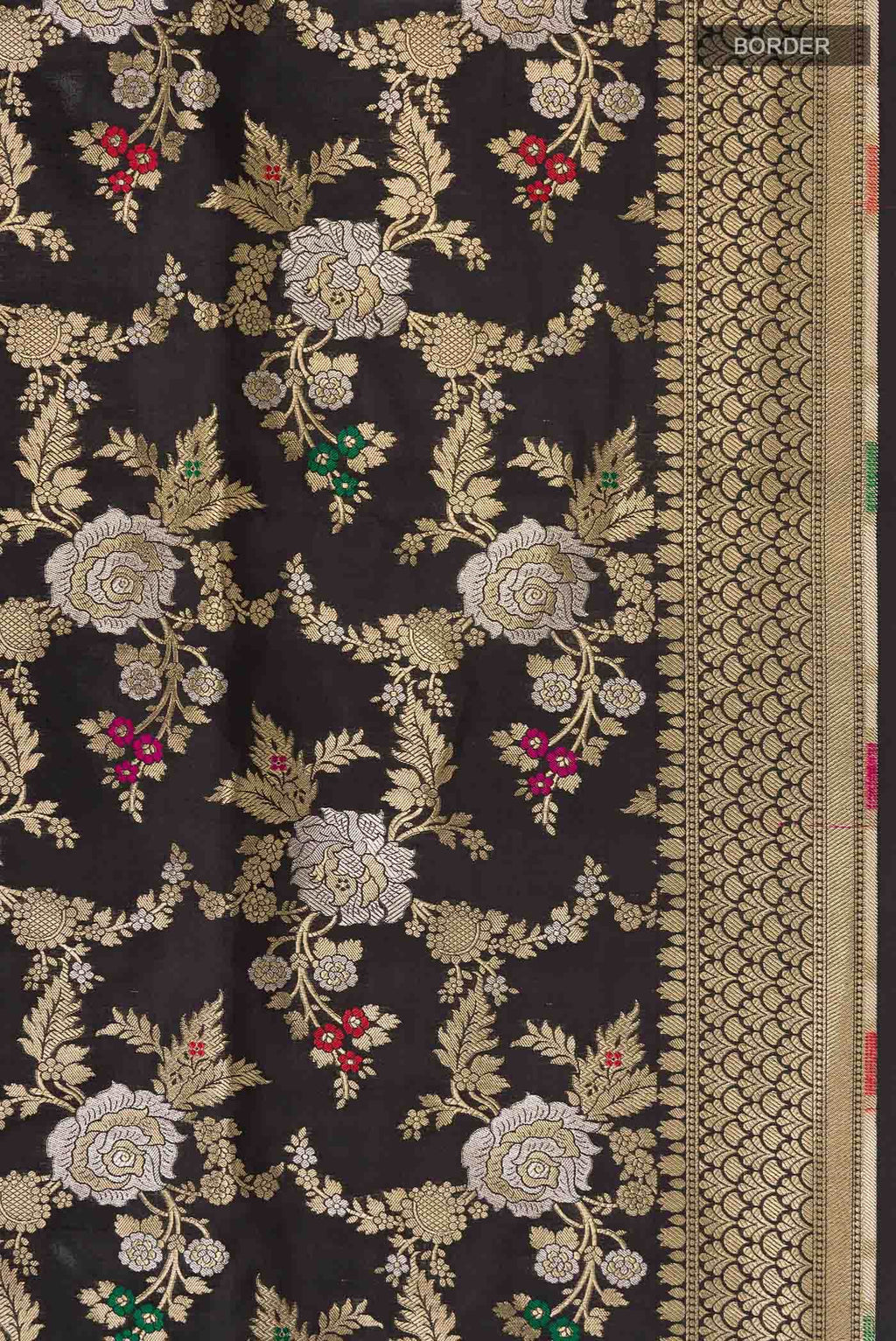 Black Banarasi Silk Saree