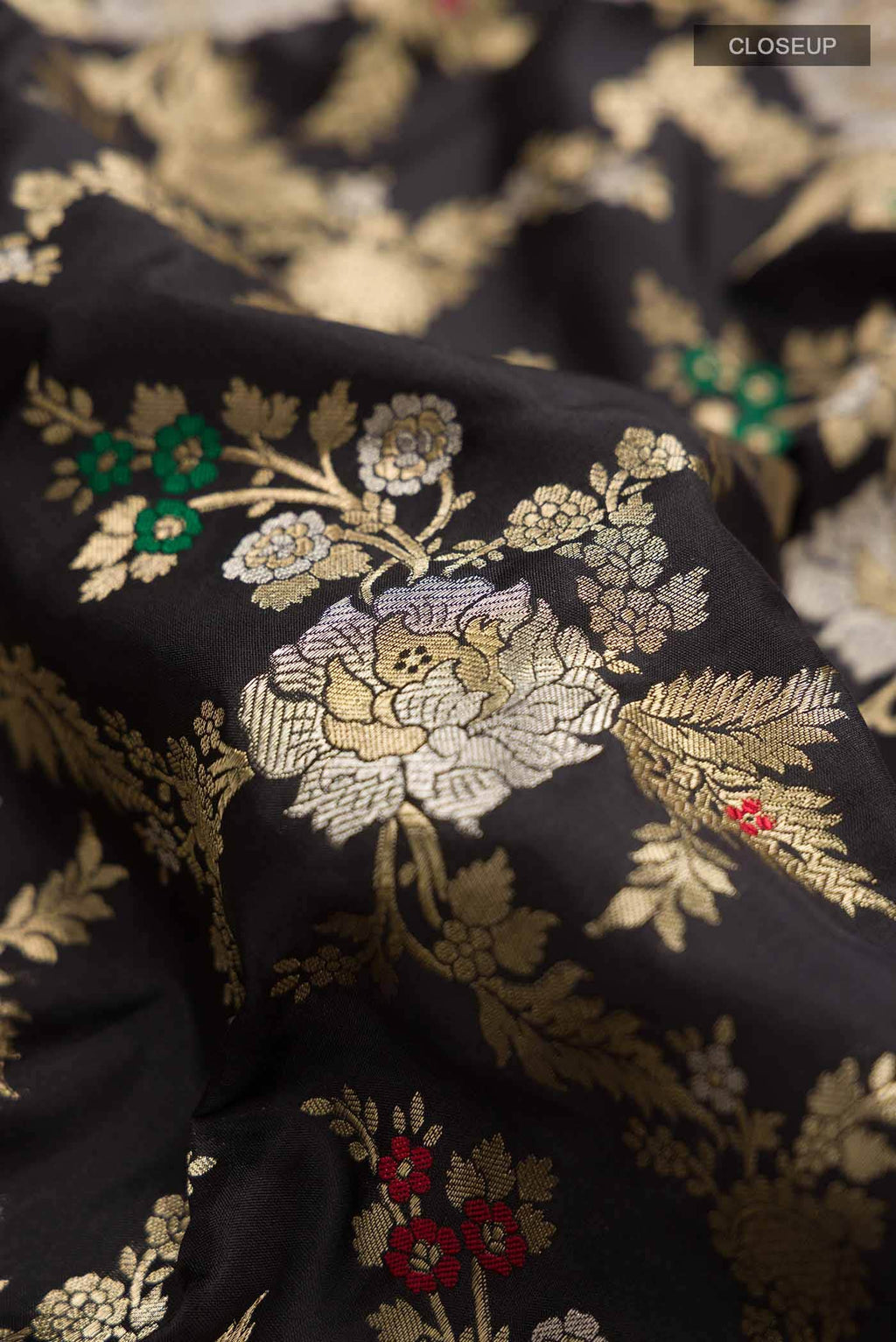 Black Banarasi Silk Saree