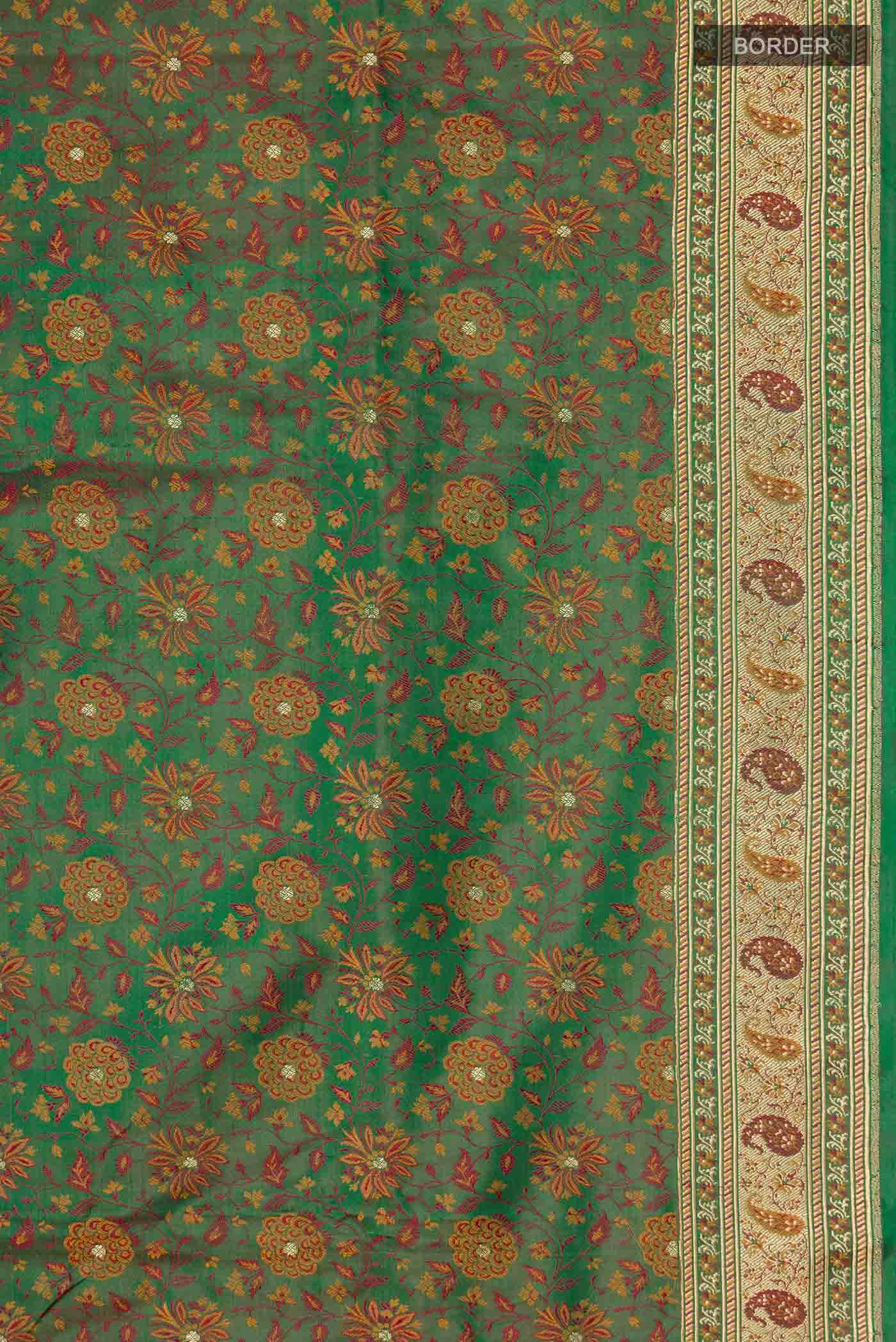 Green Banarasi Silk Saree