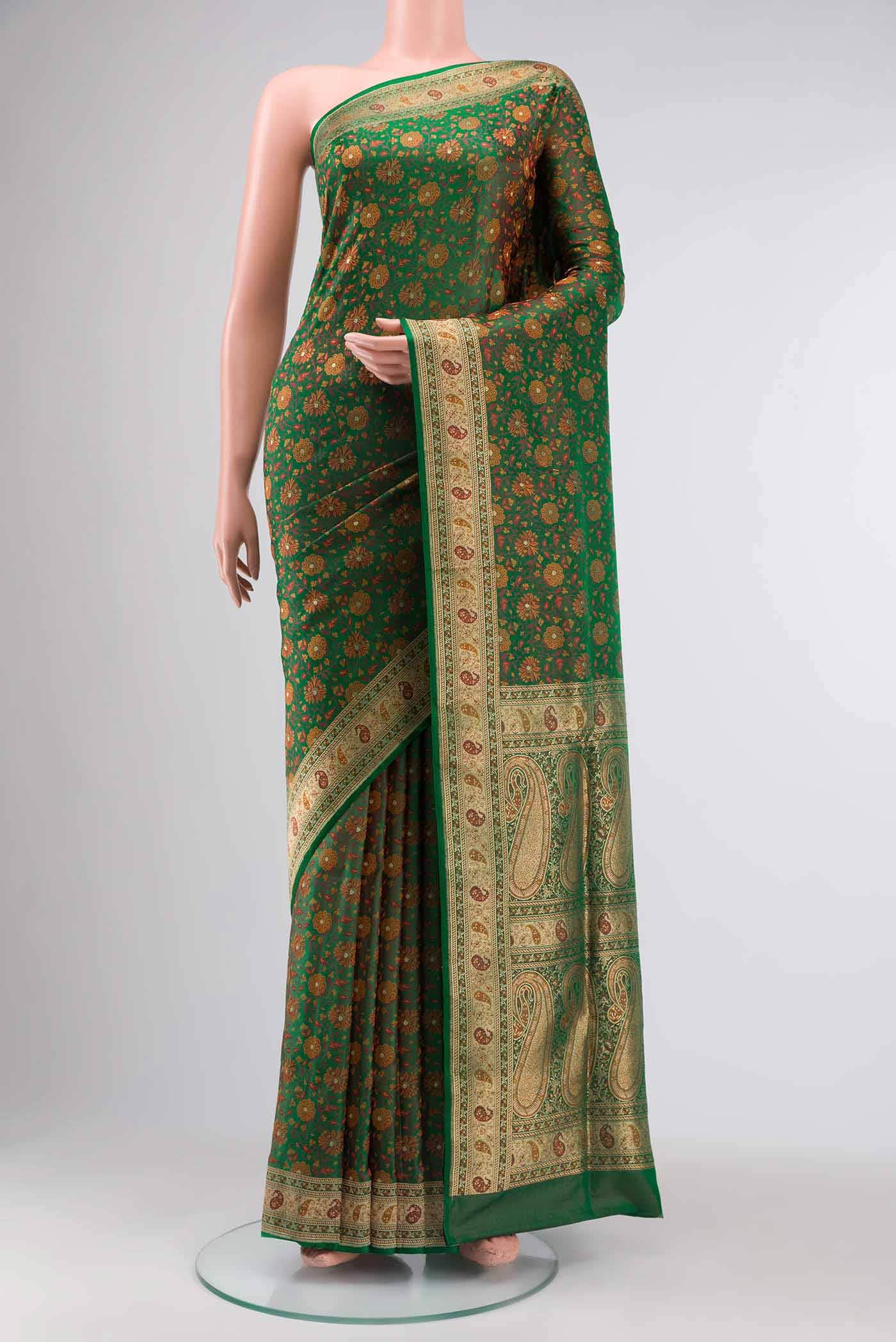 Green Banarasi Silk Saree