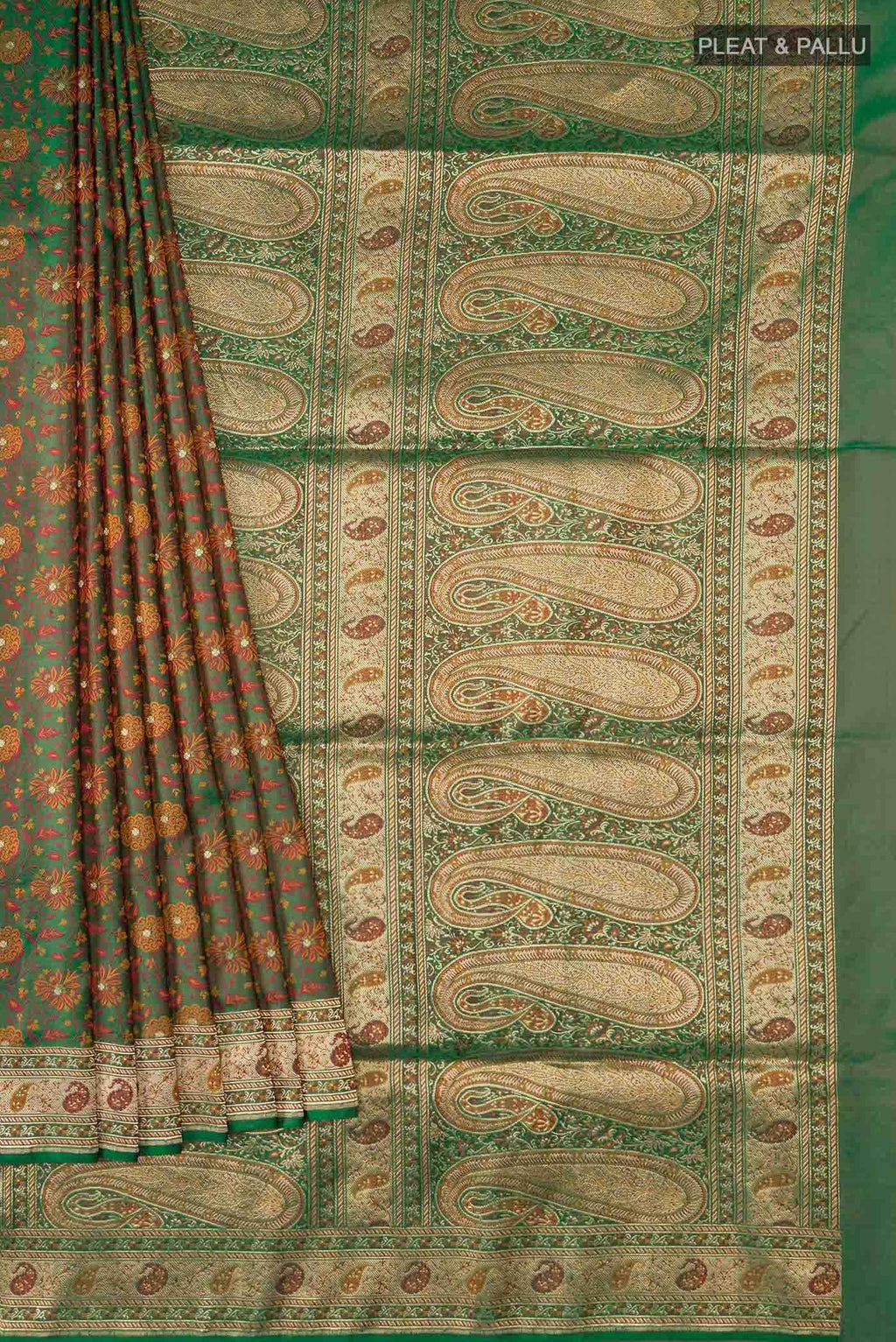 Green Banarasi Silk Saree