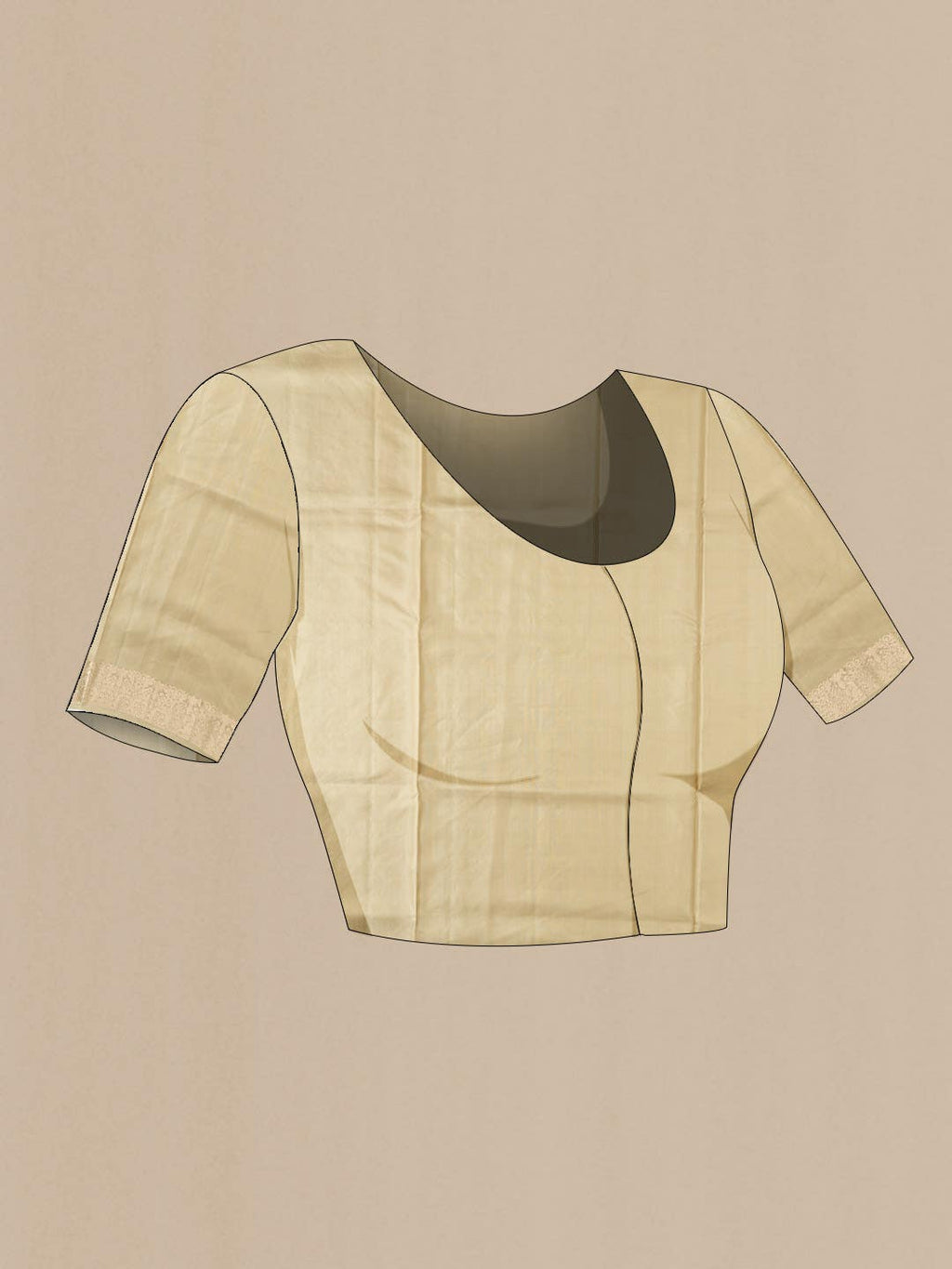 Beige Soft Silk Saree