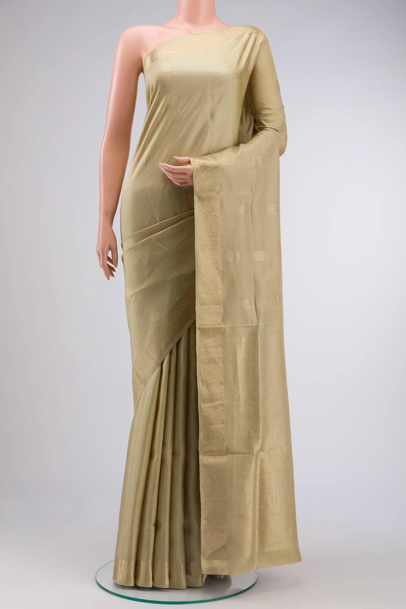 Beige Soft Silk Saree