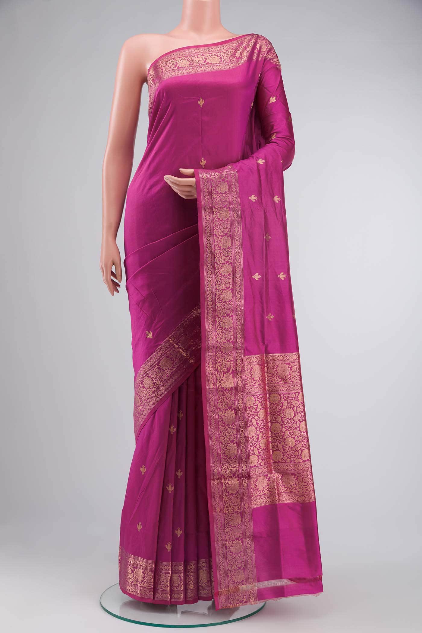 Pink Banarasi Katan Silk Saree