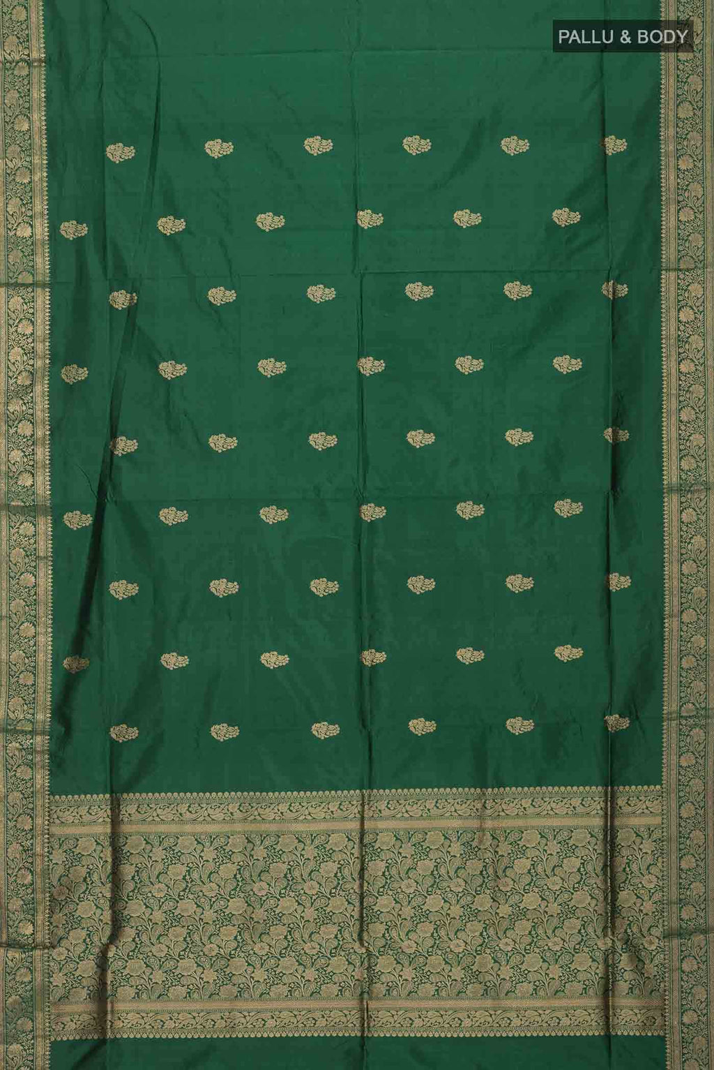 Green Banarasi Katan Silk Saree