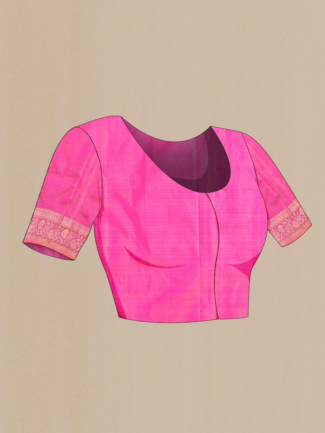 Pink Banarasi Katan Silk Saree