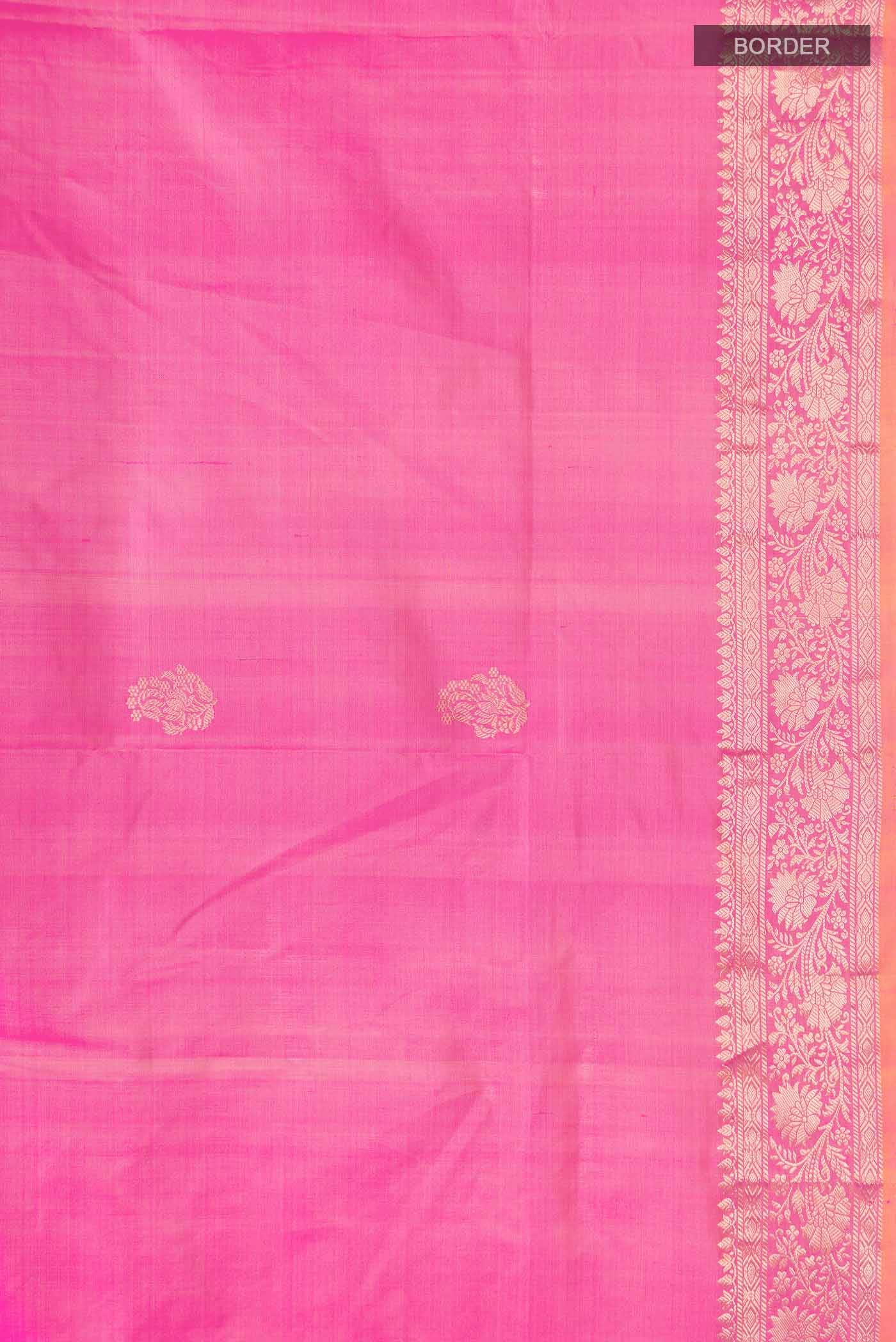 Pink Banarasi Katan Silk Saree