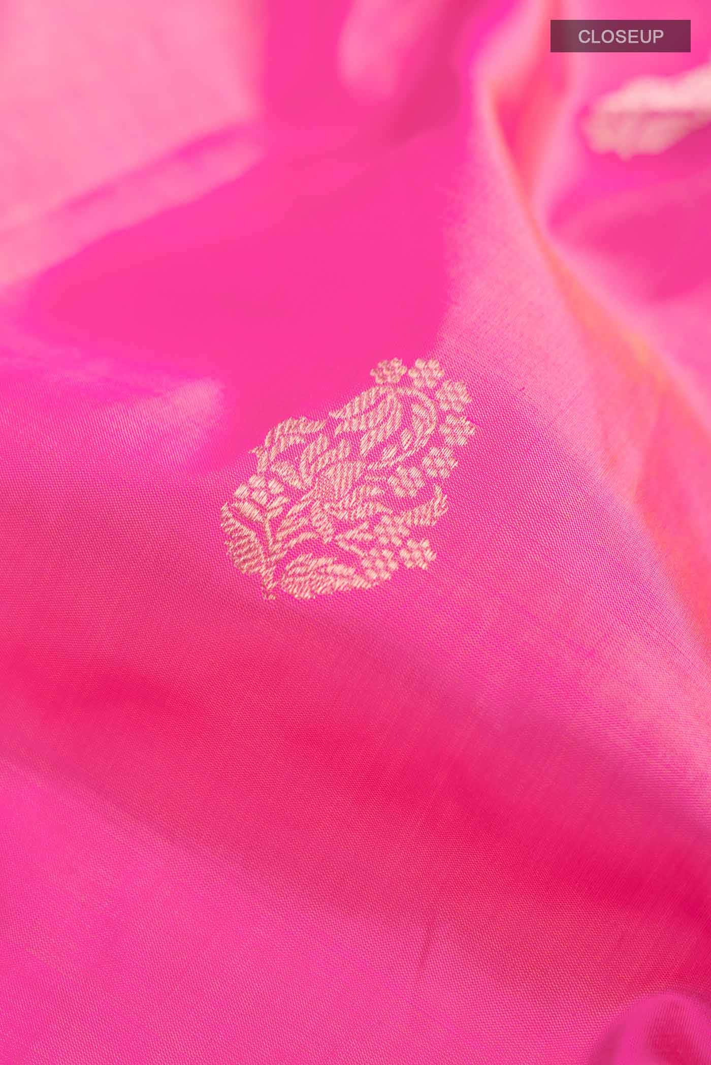Pink Banarasi Katan Silk Saree